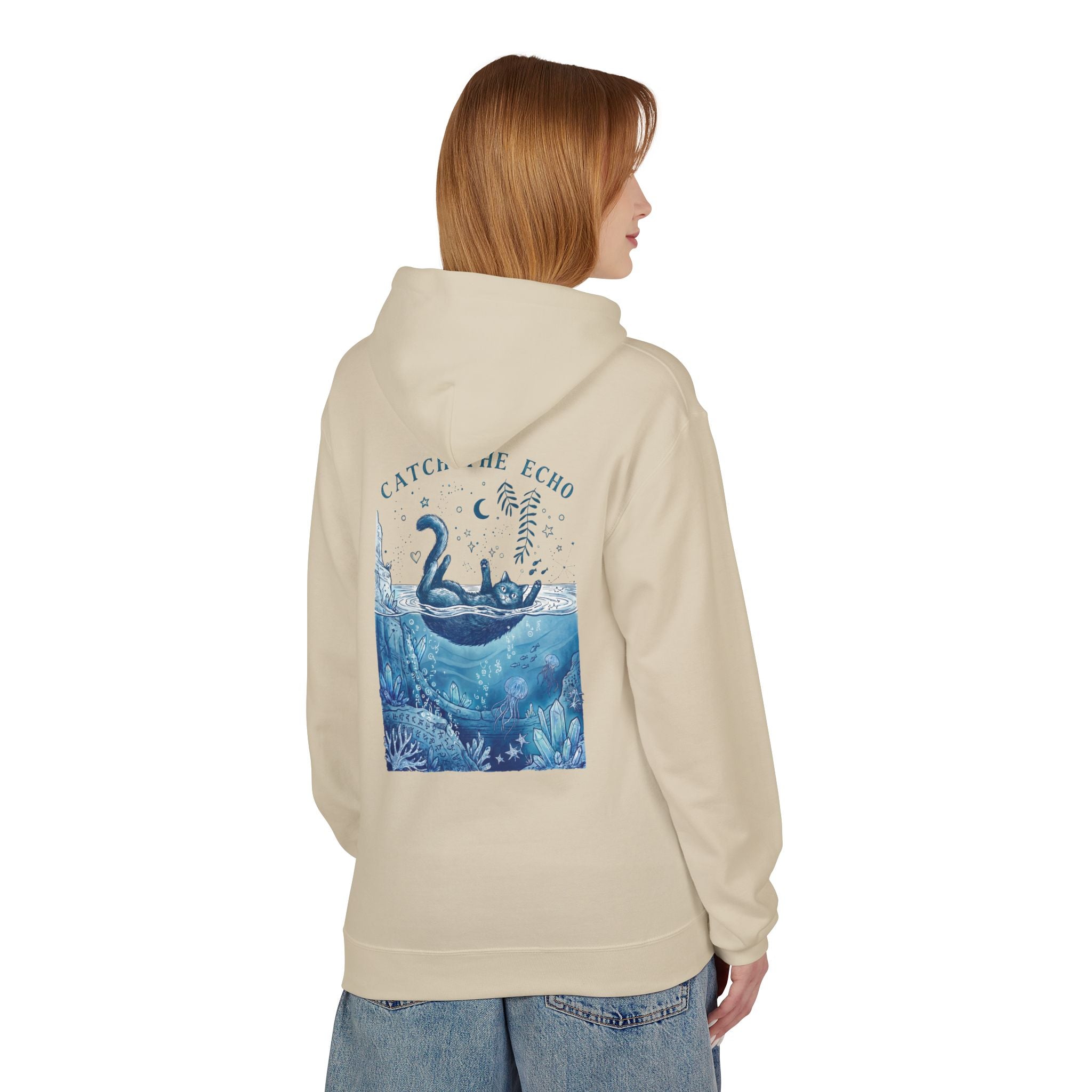 Cat Ocean Adventure Hoodie | Vintage Underwater Graphic Sweatshirt