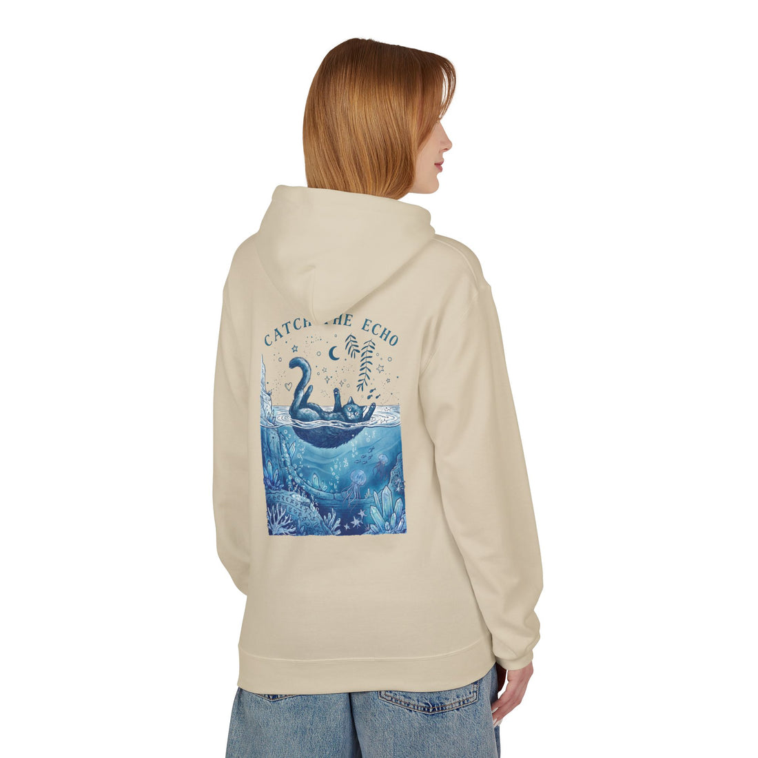 Cat Ocean Adventure Hoodie | Vintage Underwater Graphic Sweatshirt