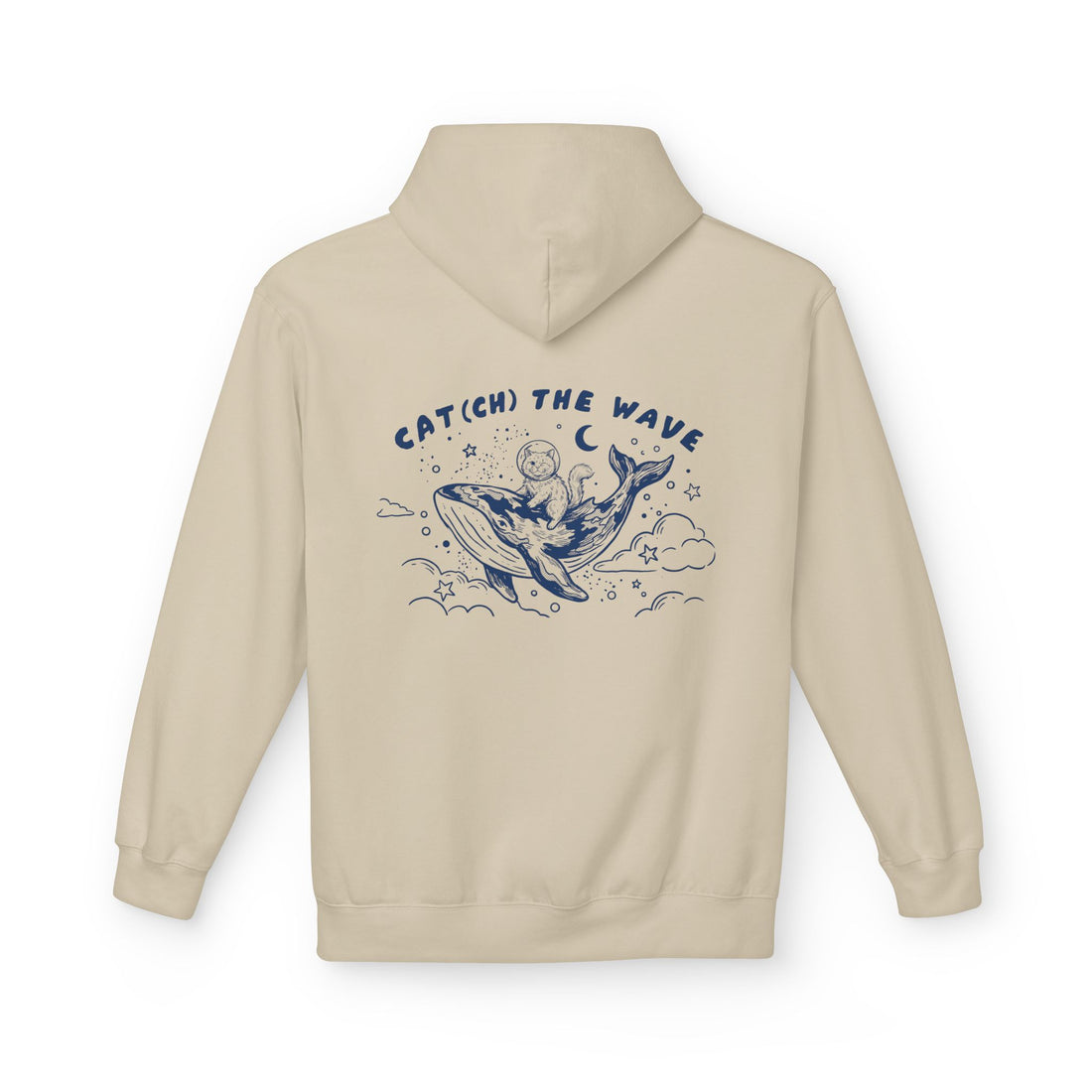 Cat Whale Adventure Hoodie | Vintage Ocean Graphic Sweatshirt