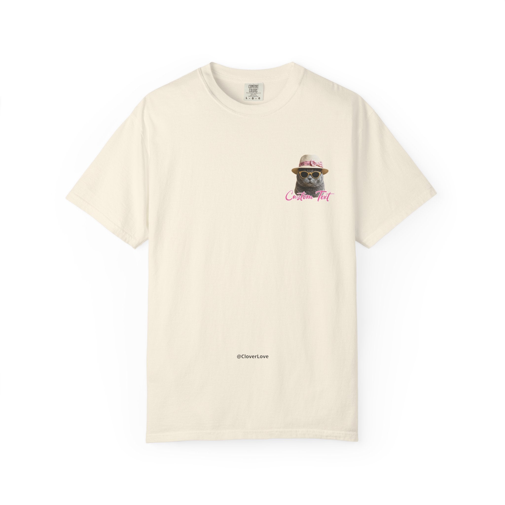 Custom Cat Vacation T-Shirt - Beach Sunbath Cat Lover Gift