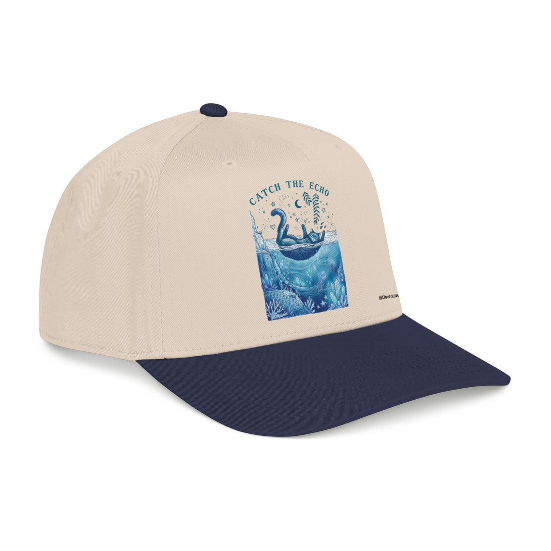 Ocean Cat Hat - Underwater Adventure Baseball Cap, Cute Cat Lover Gift, Marine Life Hat