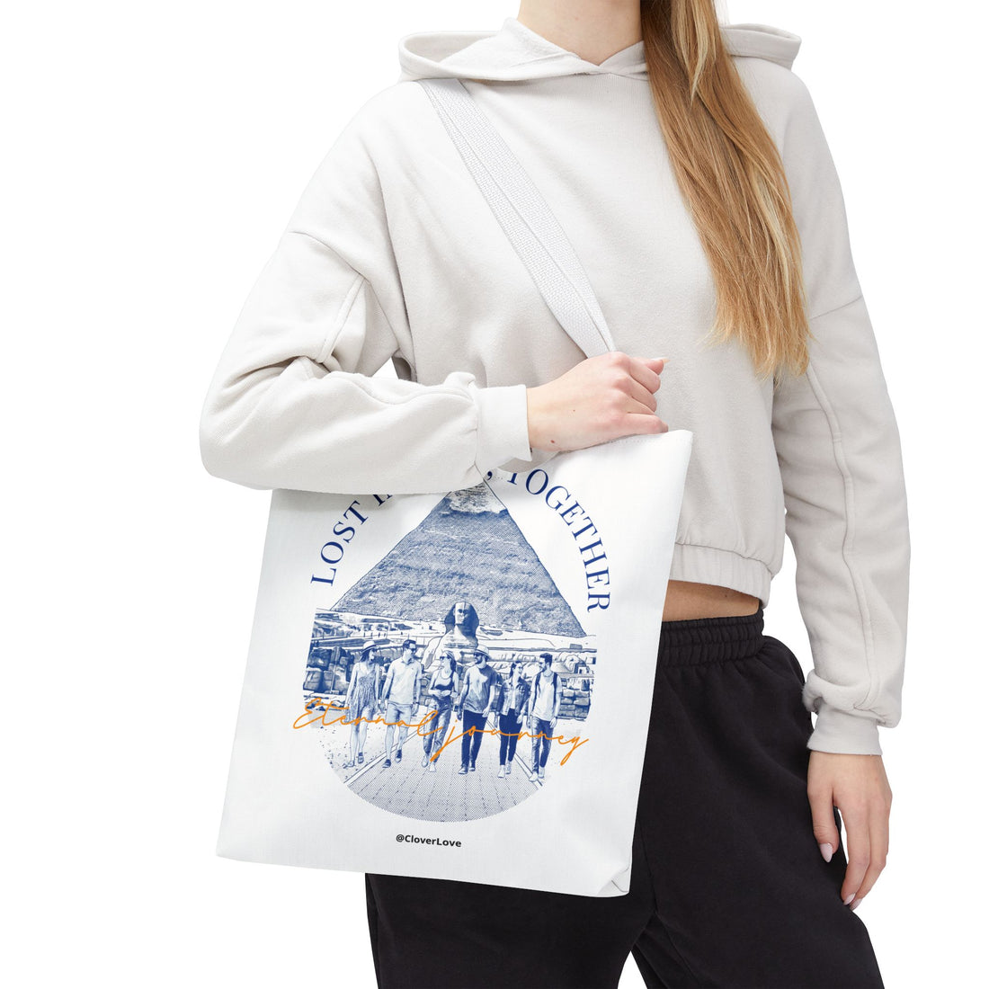 Egypt Pyramid Tote Bag | Vintage Travel Explorer Canvas Bag