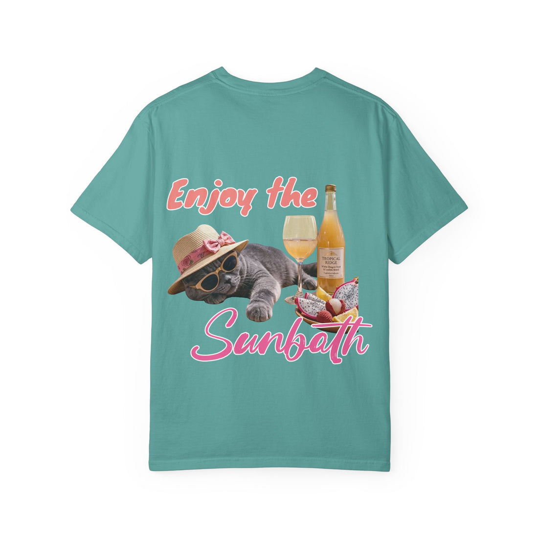 Custom Cat Vacation T-Shirt - Beach Sunbath Cat Lover Gift