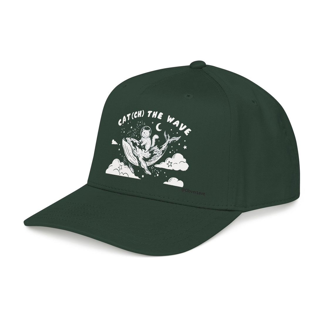 Ocean Cat Hat - Whale Adventure Baseball Cap, Cute Animal Dad Hat, Cat Lover Gift