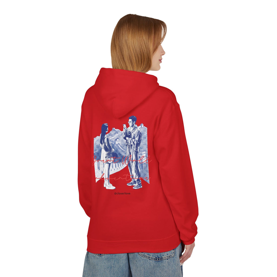 Abenteuer-Kapuzenpulli "Große Mauer" – Sommer-Fernweh-Sweatshirt