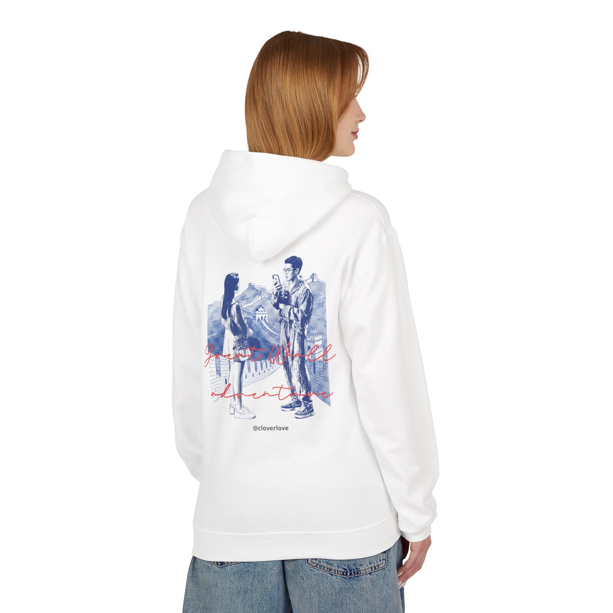 Abenteuer-Kapuzenpulli "Große Mauer" – Sommer-Fernweh-Sweatshirt