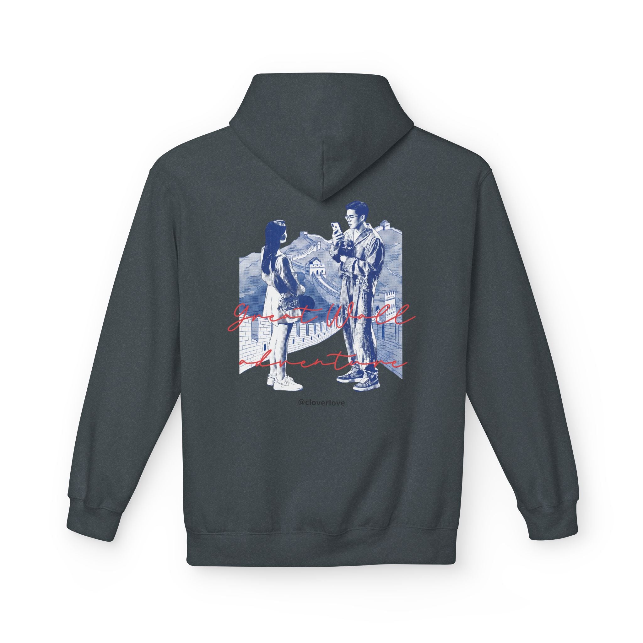 Abenteuer-Kapuzenpulli "Große Mauer" – Sommer-Fernweh-Sweatshirt