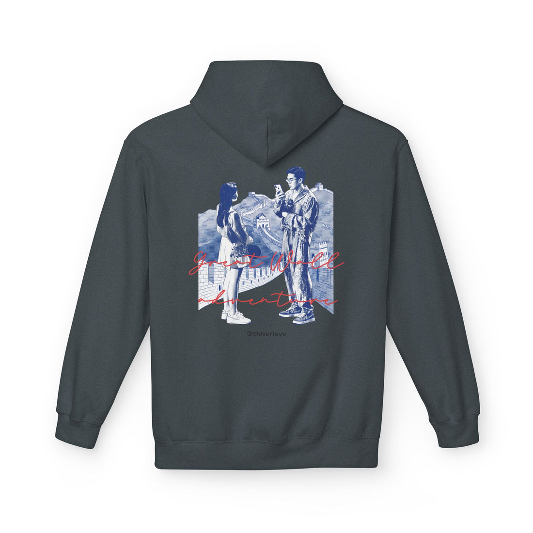 Abenteuer-Kapuzenpulli "Große Mauer" – Sommer-Fernweh-Sweatshirt