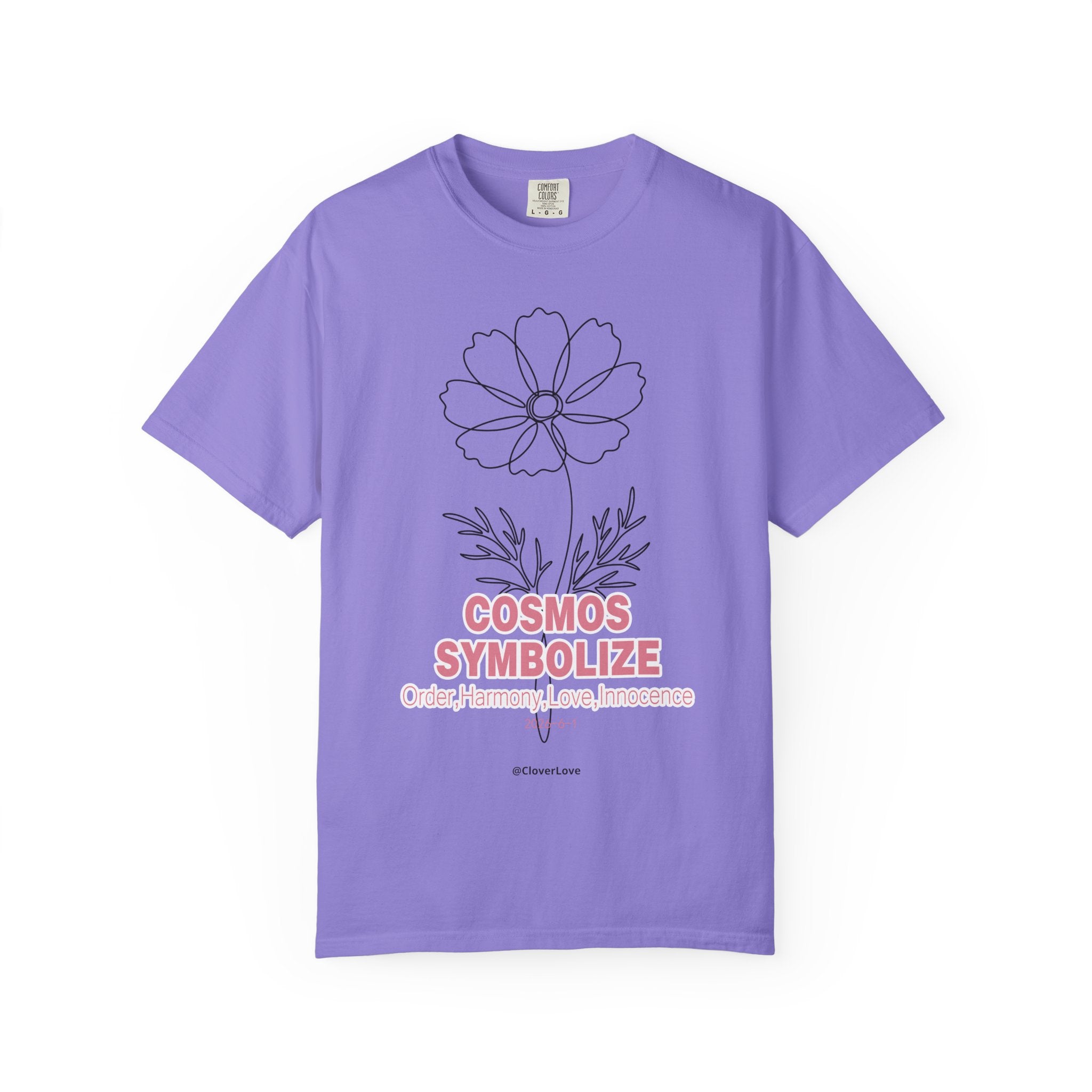 Cosmos Flower T-Shirt - Botanical Graphic Shirt for Flower Lovers