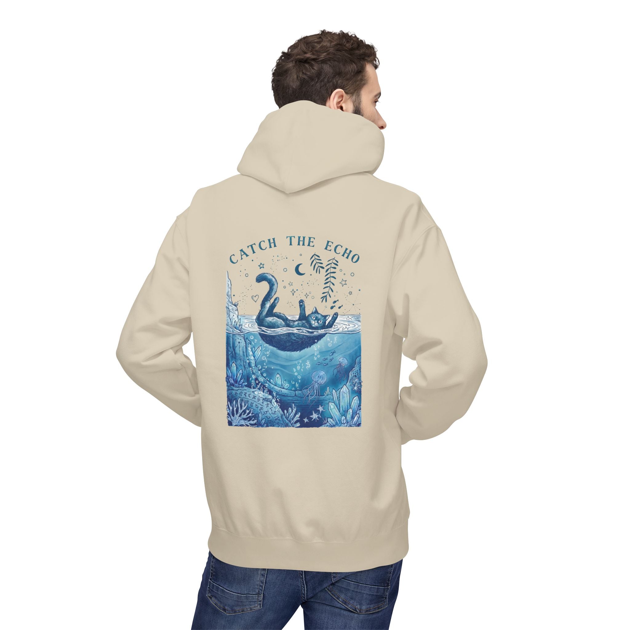 Cat Ocean Adventure Hoodie | Vintage Underwater Graphic Sweatshirt