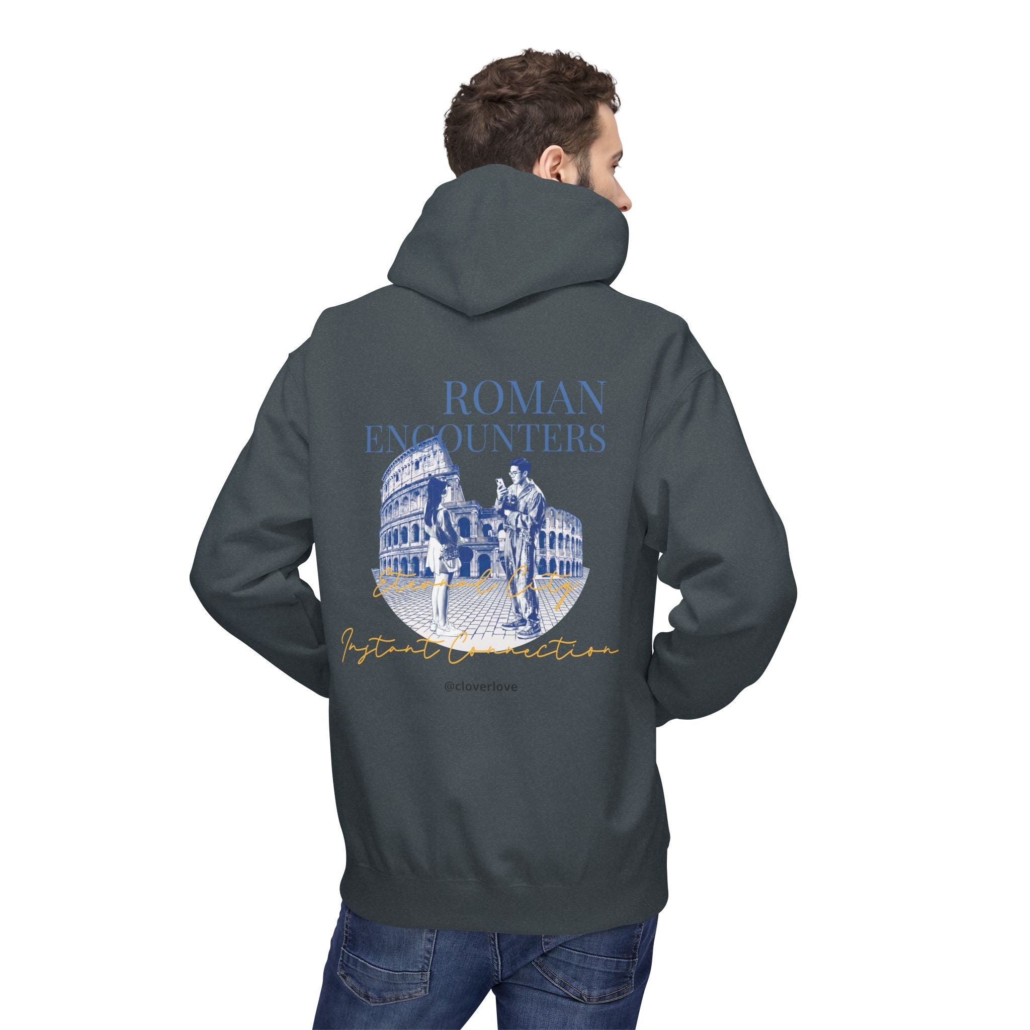 Kapuzenpullover „Römische Begegnungen“ | Kolosseum Reise-Wahrzeichen Sweatshirt