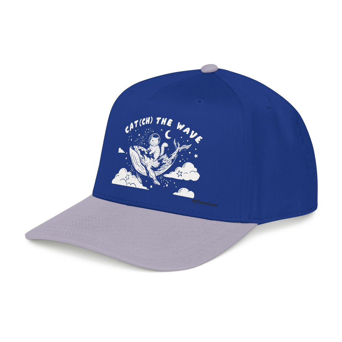 Ocean Cat Hat - Whale Adventure Baseball Cap, Cute Animal Dad Hat, Cat Lover Gift