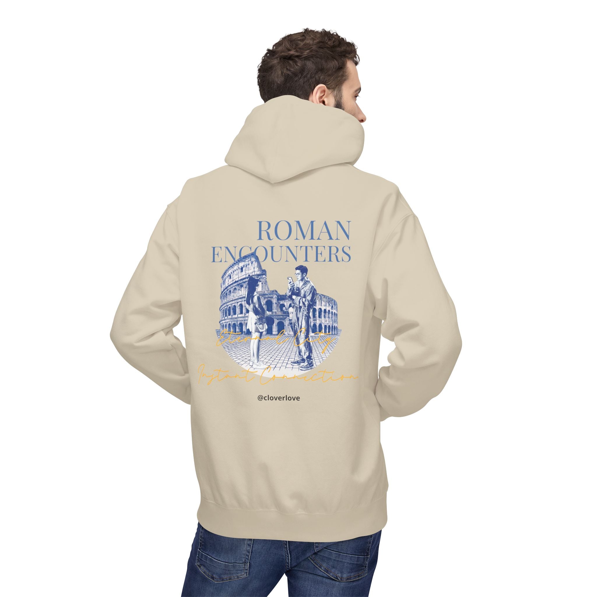 Kapuzenpullover „Römische Begegnungen“ | Kolosseum Reise-Wahrzeichen Sweatshirt