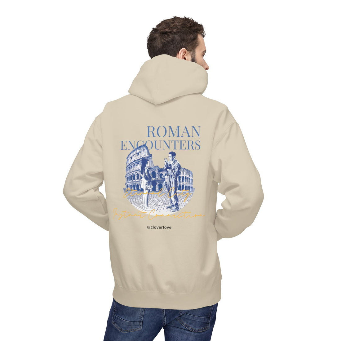 Kapuzenpullover „Römische Begegnungen“ | Kolosseum Reise-Wahrzeichen Sweatshirt