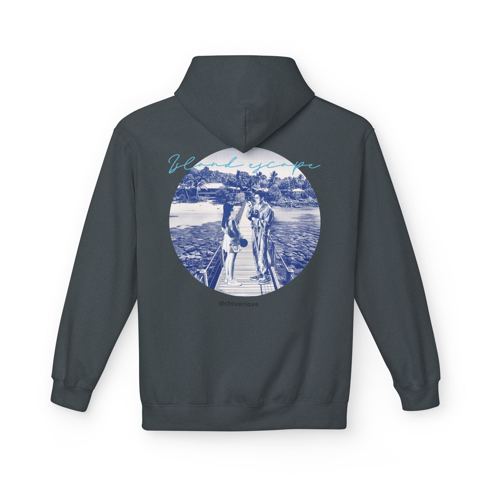 Kapuzenpulli für den Tropenurlaub | Romantisches Strandreise-Grafik-Sweatshirt