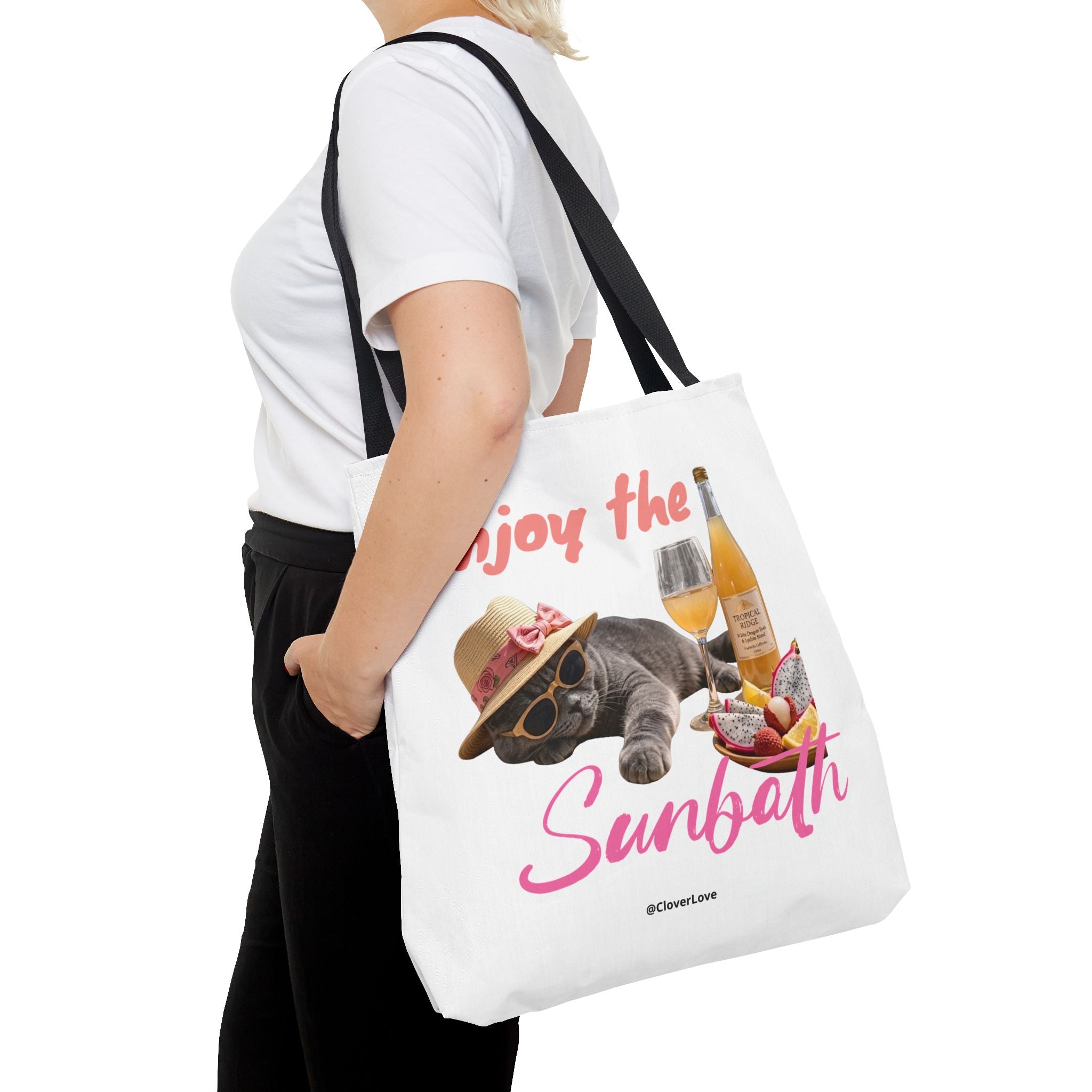 Summer Cat Tote Bag | Personalized Cat Photo Canvas Bag
