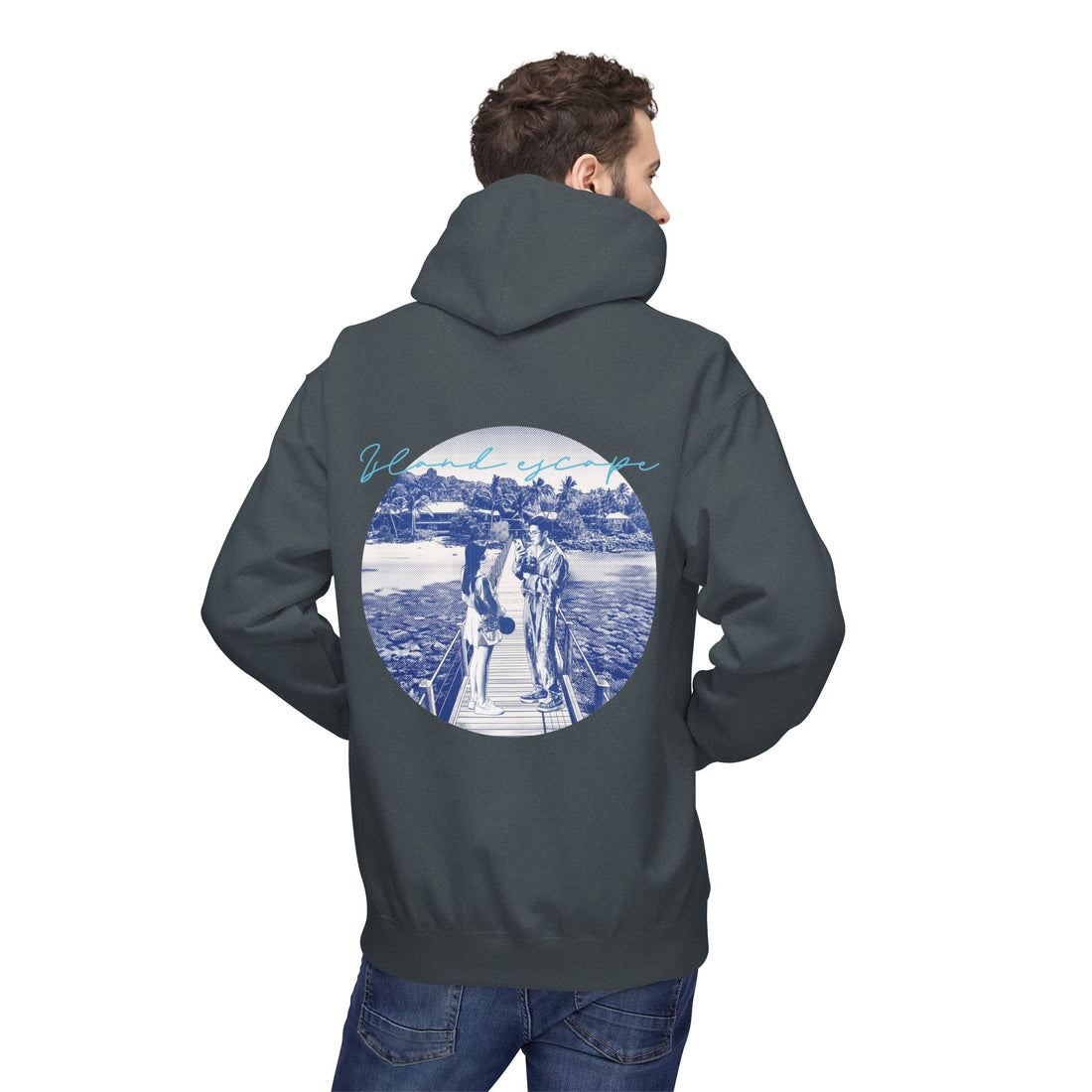 Tropical Vacation Hoodie | Romantic Beach Travel Graphic Sweatshirt