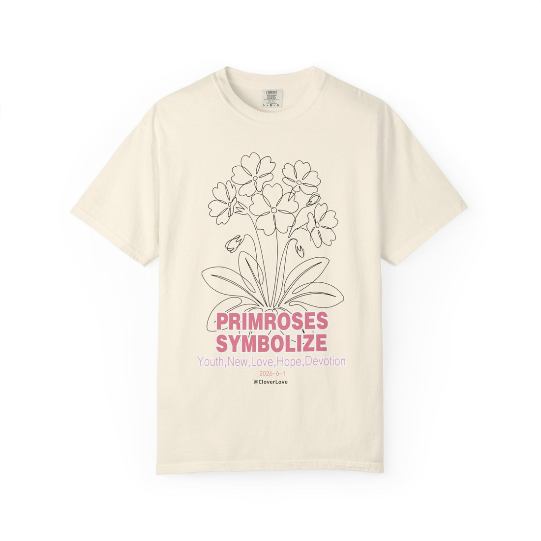 Primrose Flower T-Shirt - Botanical Graphic Shirt for Flower Lovers