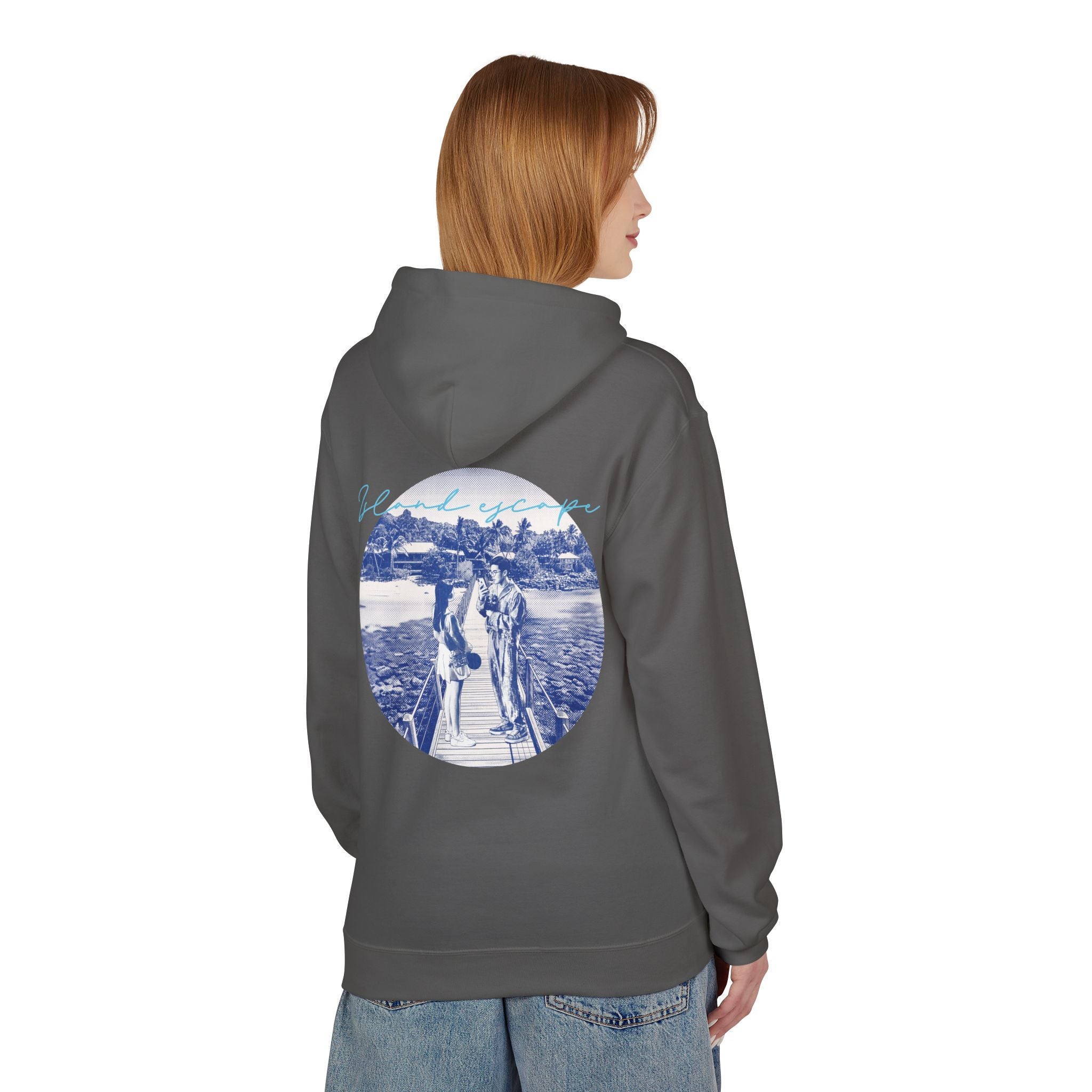 Tropical Vacation Hoodie | Romantic Beach Travel Graphic Sweatshirt
