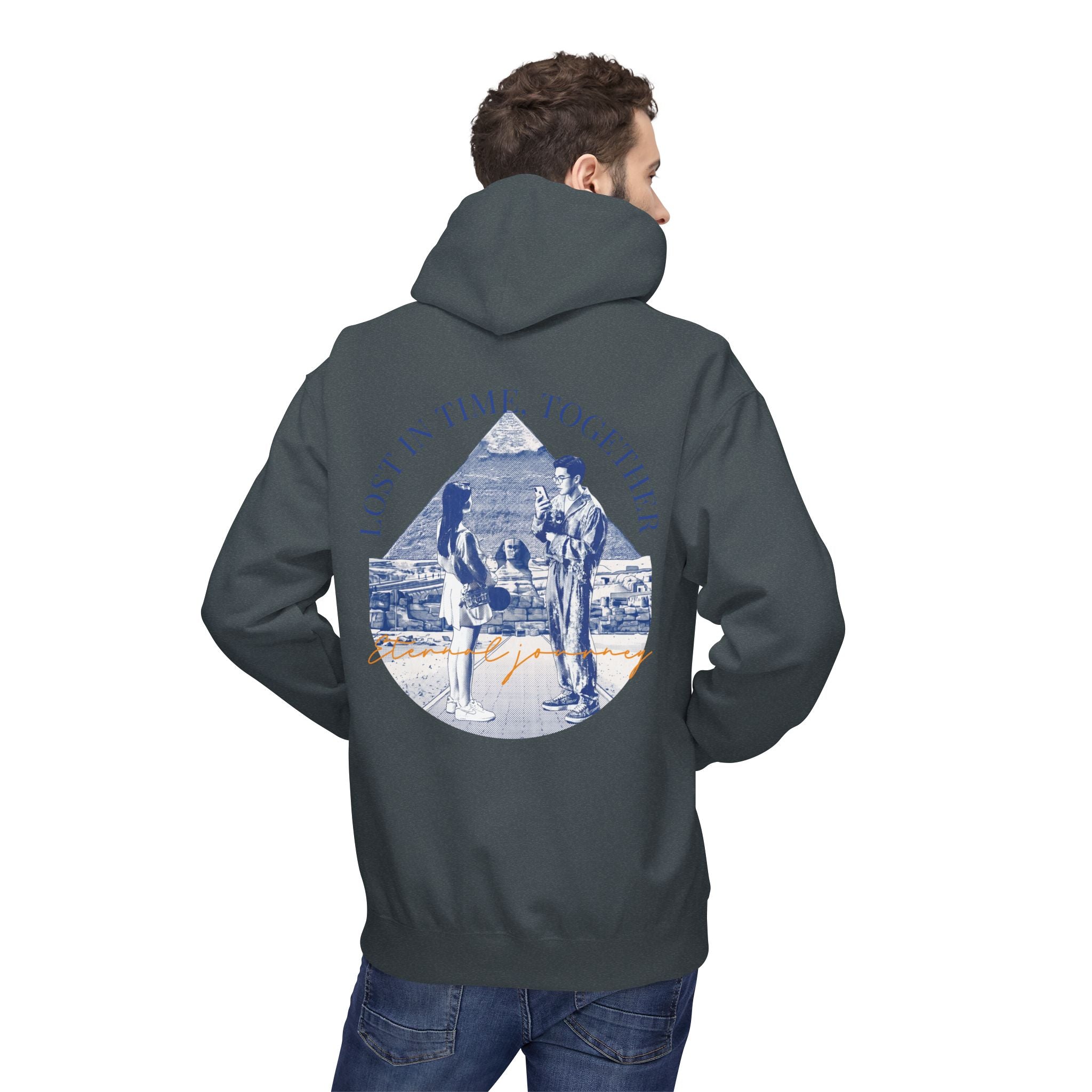 Vintage Travel Hoodie | Couple Landmark Graphic Sweatshirt