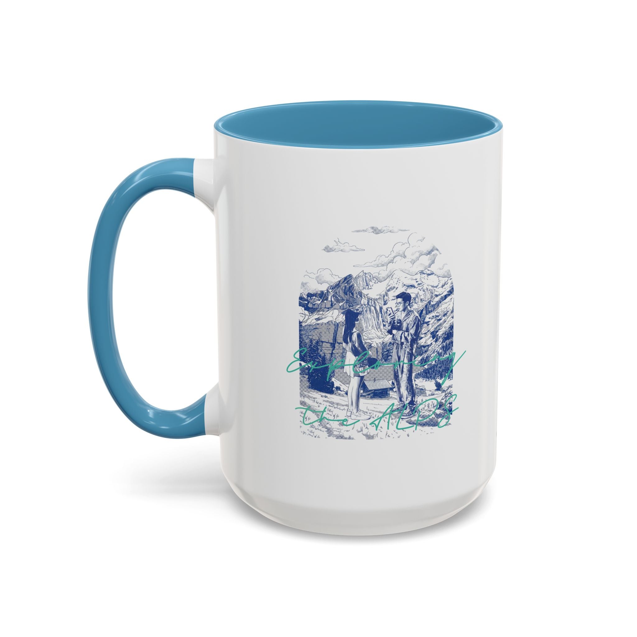 Explore The Alps Travel Mug - Mountain Adventure Coffee Cup