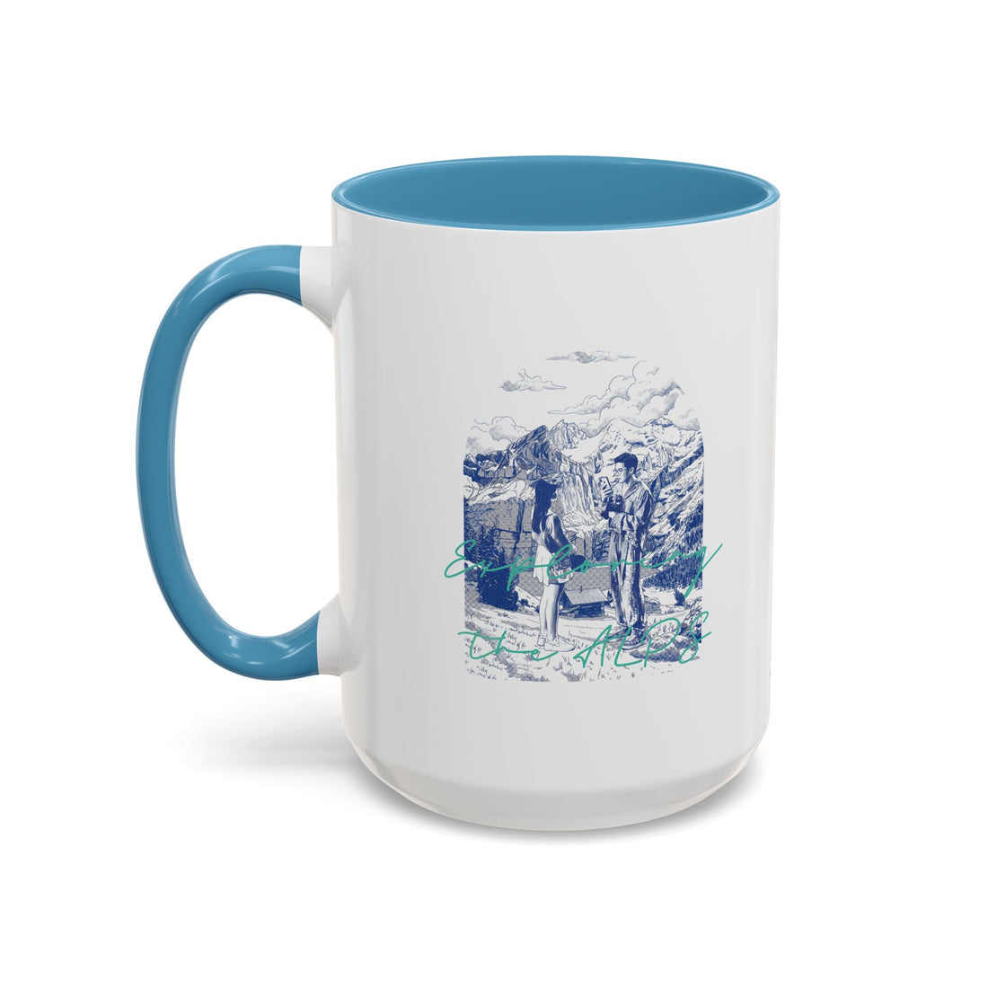 Explore The Alps Travel Mug - Mountain Adventure Coffee Cup