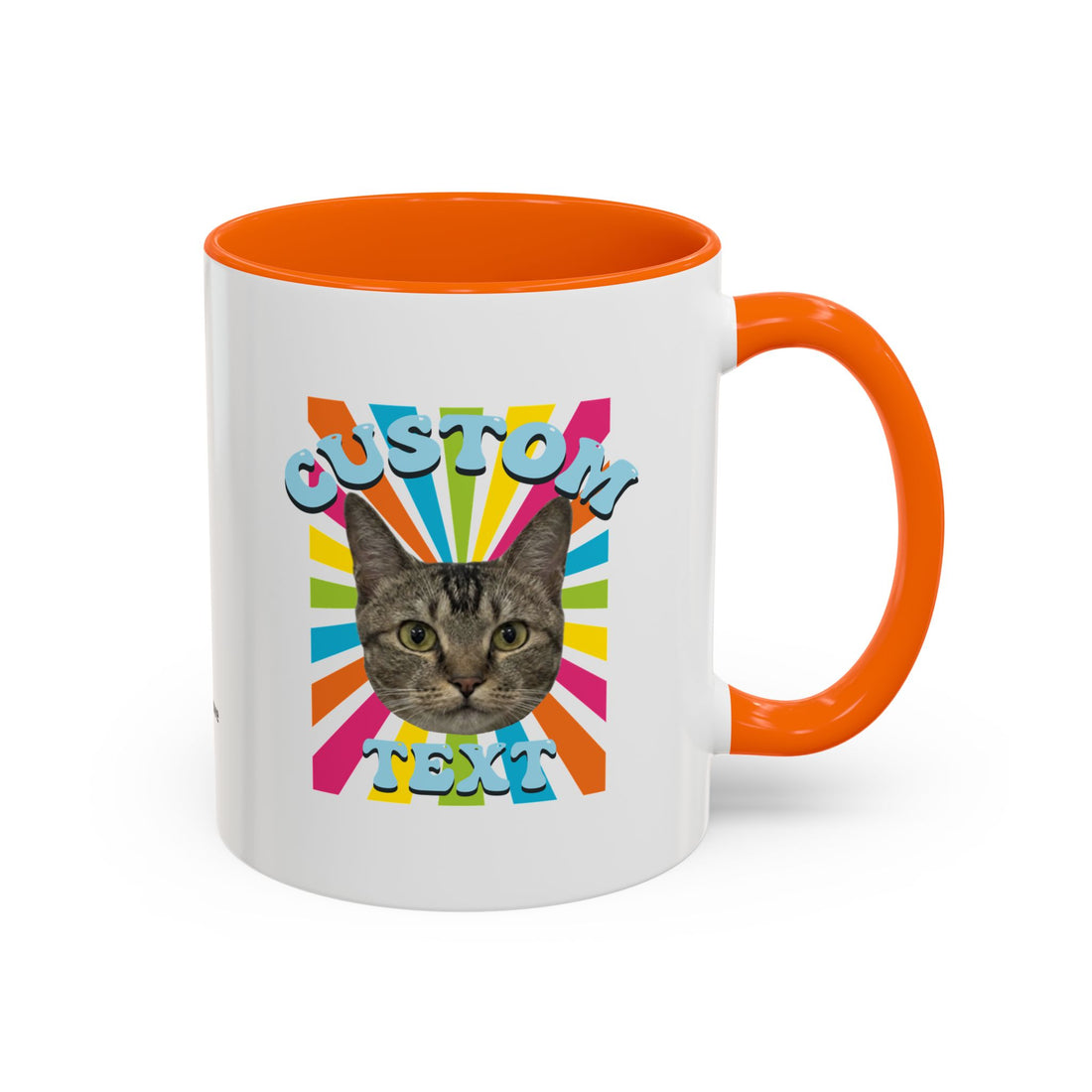 Retro Custom Cat Mug | Personalized Pet Photo Coffee Cup With Custom Text