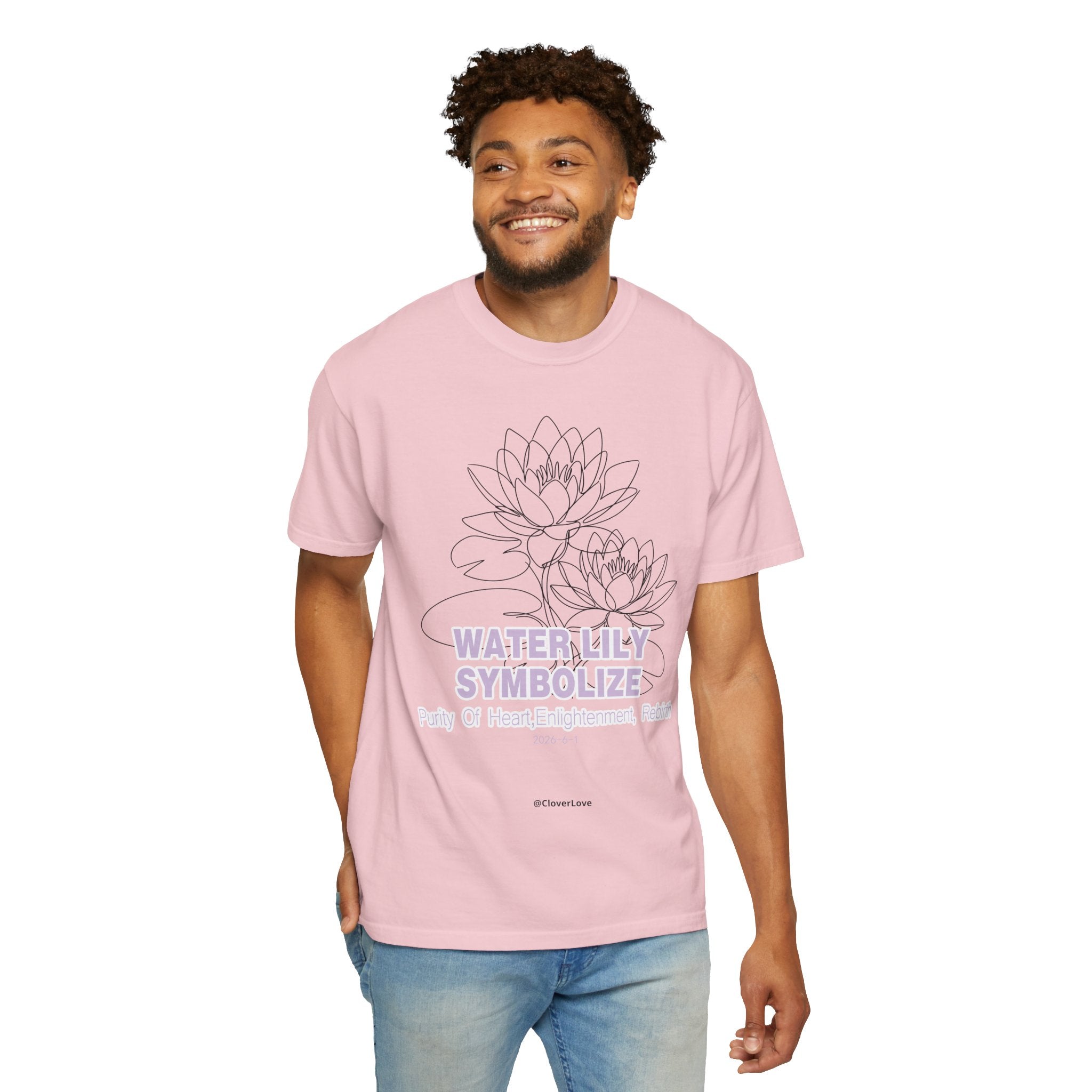 Water Lily Flower T-Shirt - Botanical Graphic Shirt for Flower Lovers