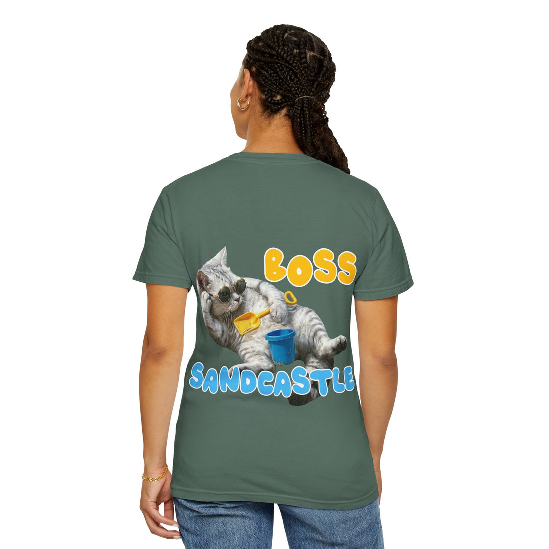 Custom Cat Summer T-Shirt - Funny Beach Cat Tee, Cat Lover Gift