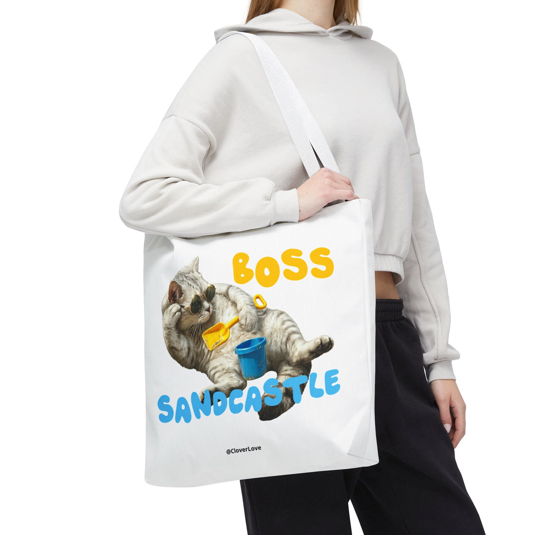 Funny Cat Tote Bag | Custom Pet Photo Personalized Canvas Bag