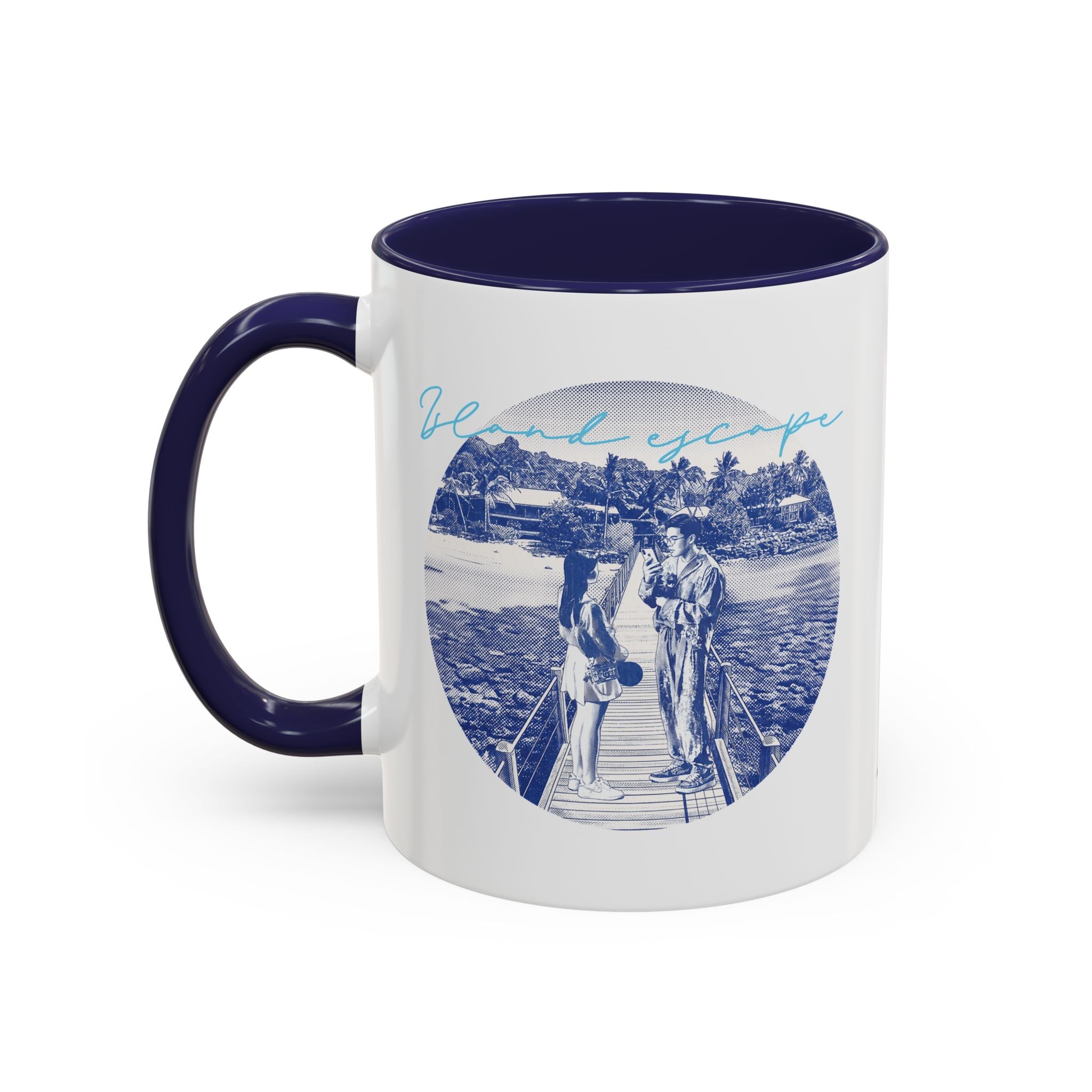 Island Escape Travel Mug - Tropical Beach Coffee Cup for Travelers