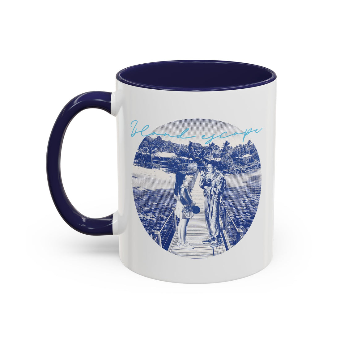 Island Escape Travel Mug - Tropical Beach Coffee Cup for Travelers