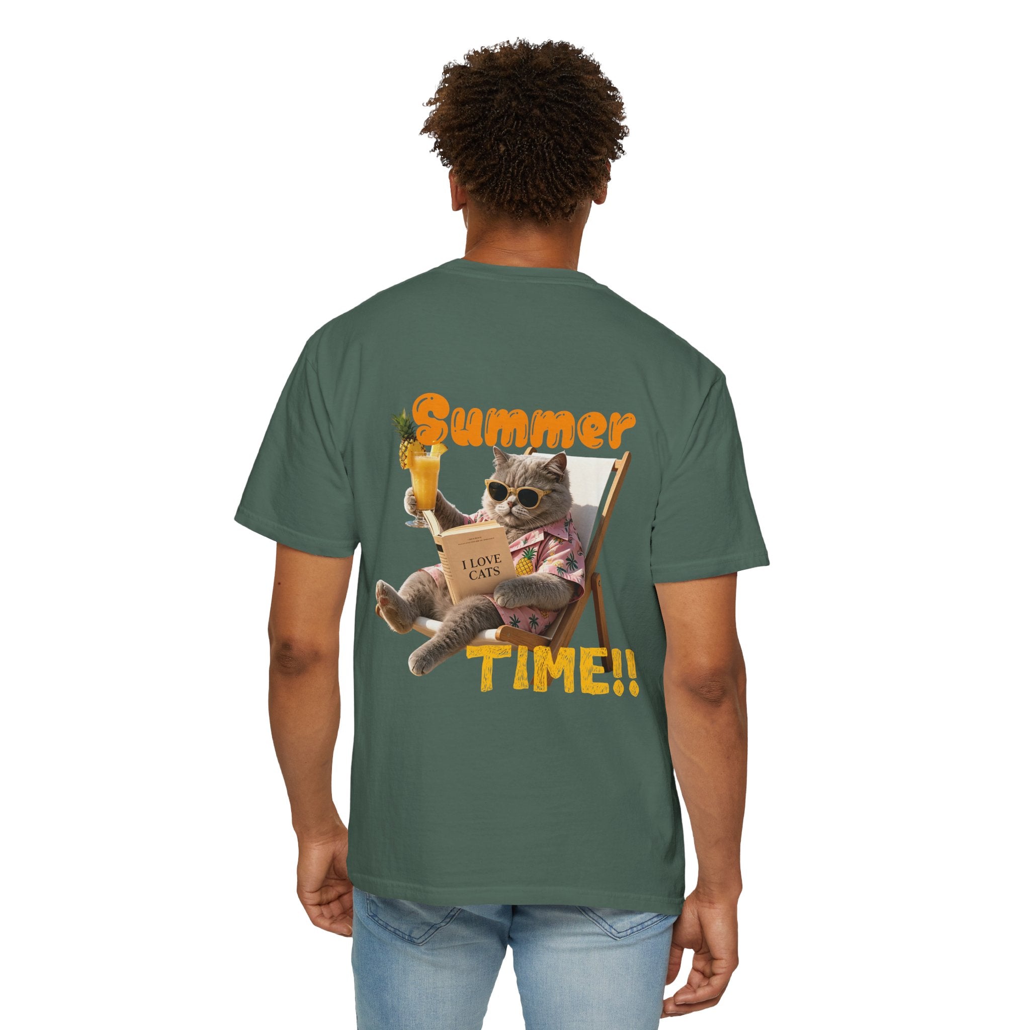 Custom Cat Summer T-Shirt - Funny Vacation Cat Tee, Pet Lover Gift