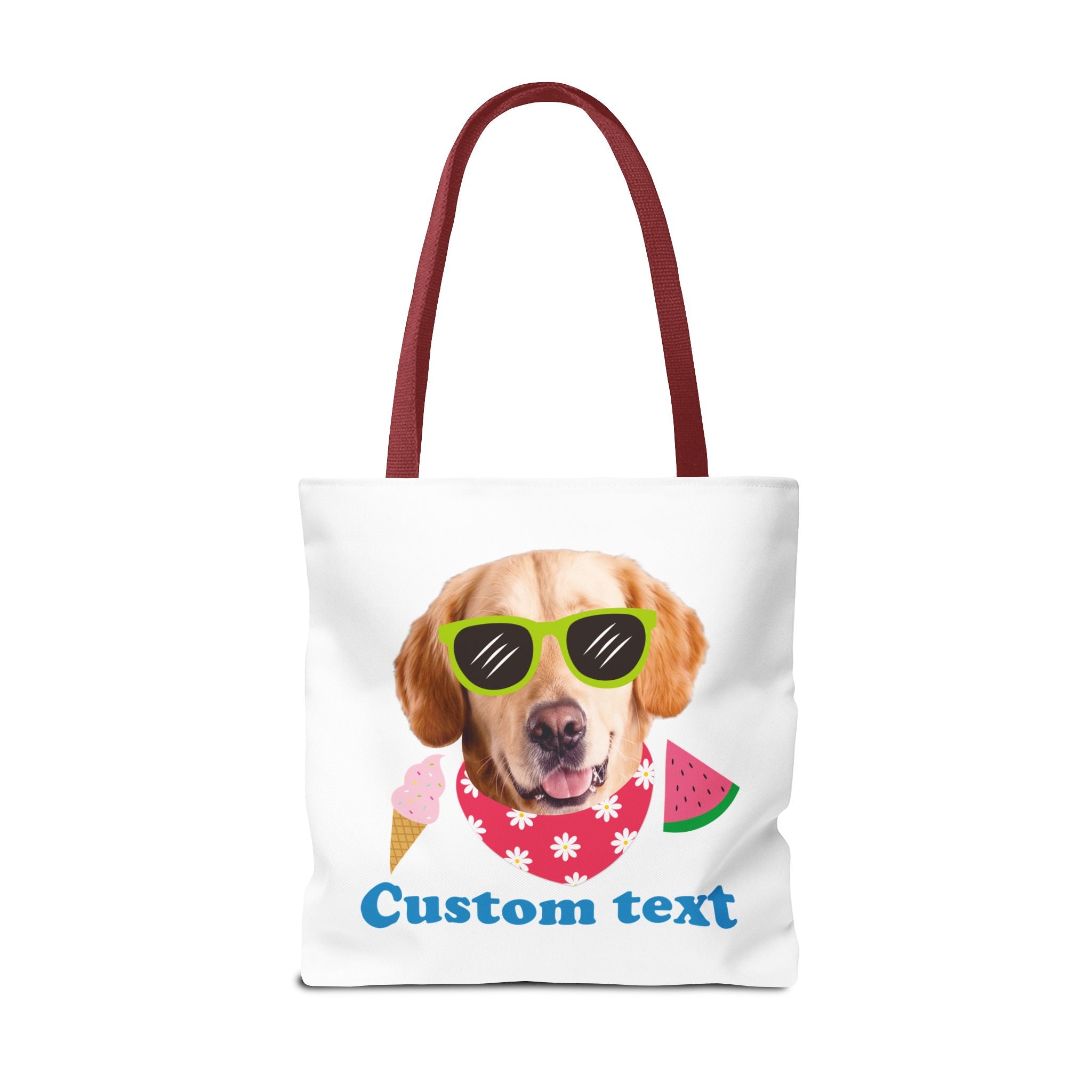 Funny Dog Tote Bag | Personalized Pet Photo Summer Canvas Bag