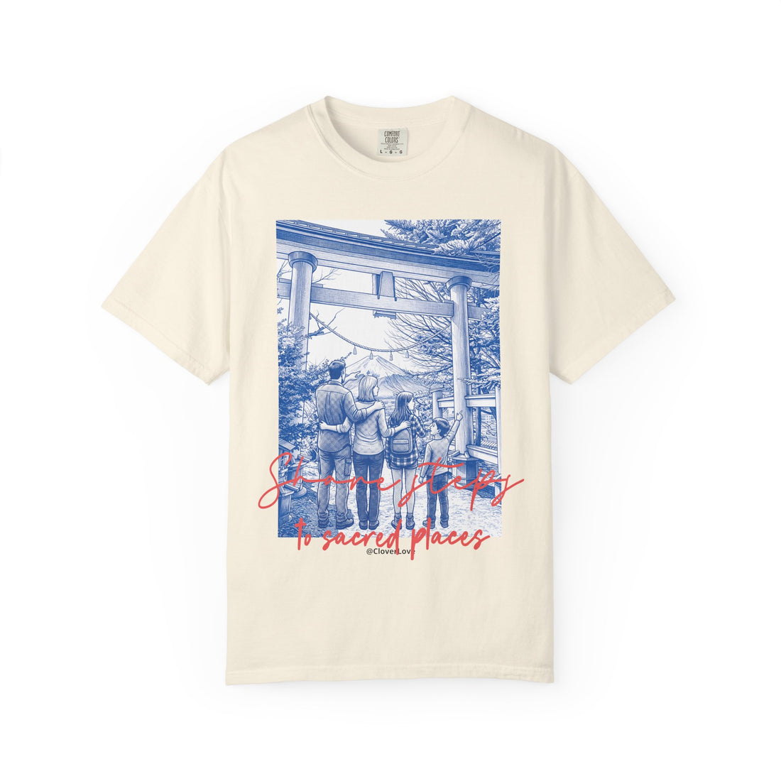 Custom Japan Landmark T-Shirt - Vintage Shrine Adventure Tee, Travel Lover Gift