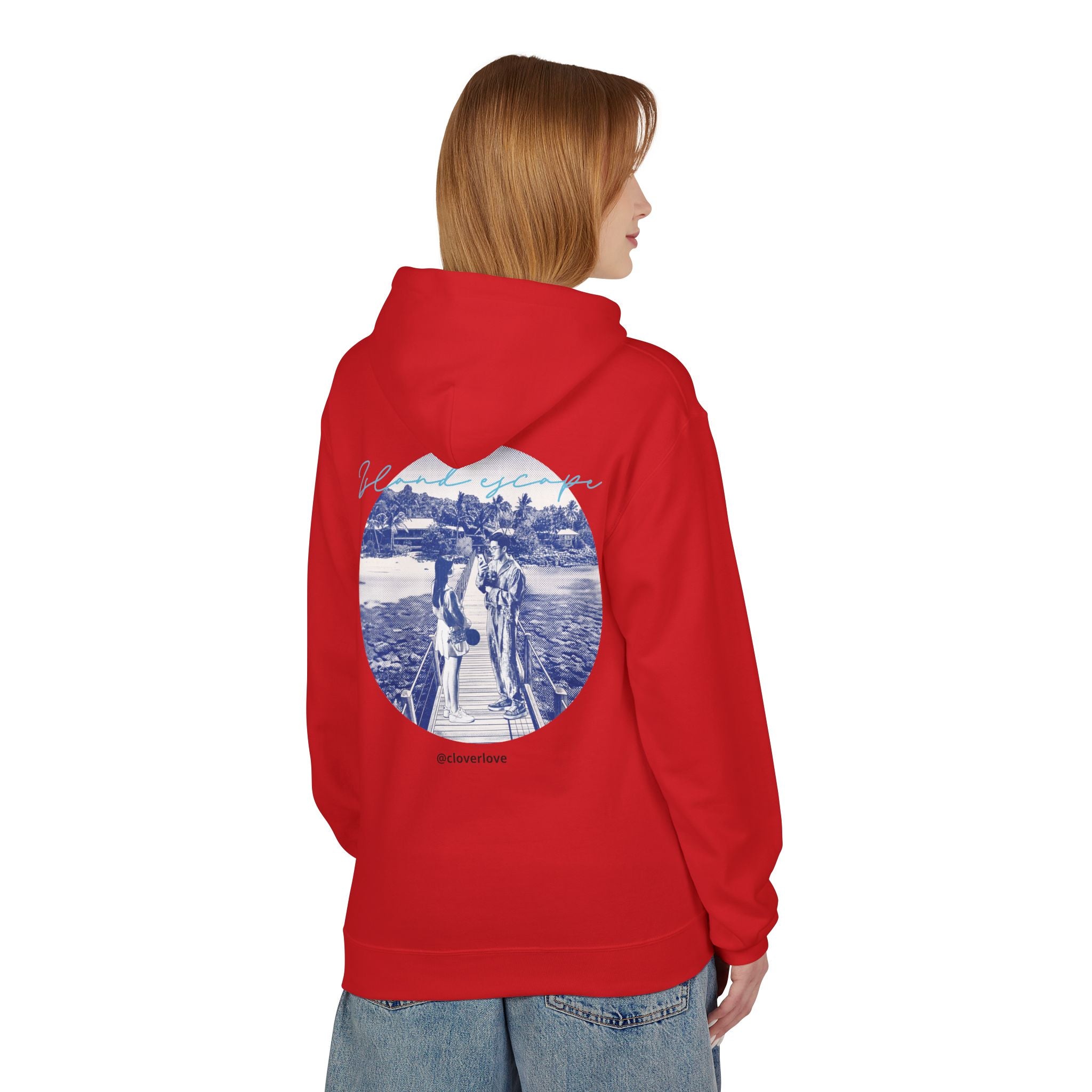 Kapuzenpulli für den Tropenurlaub | Romantisches Strandreise-Grafik-Sweatshirt
