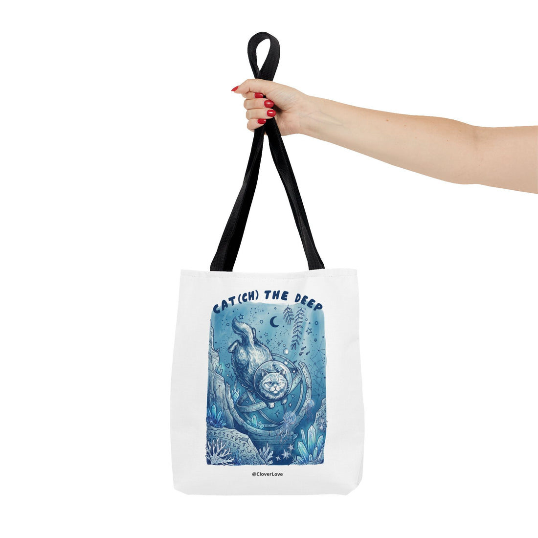 Cat Deep Sea Adventure Tote Bag | Vintage Ocean Explorer Canvas Bag