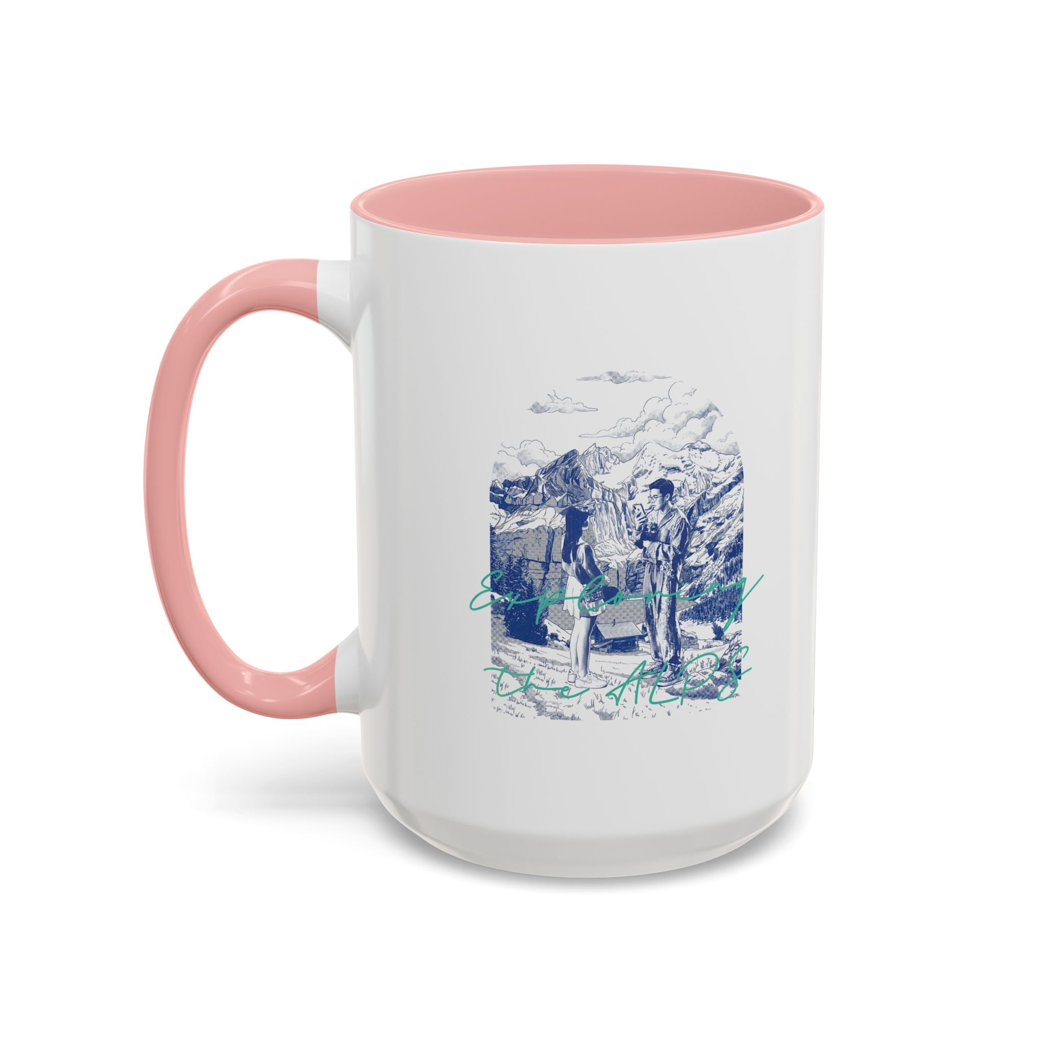 Explore The Alps Travel Mug - Mountain Adventure Coffee Cup