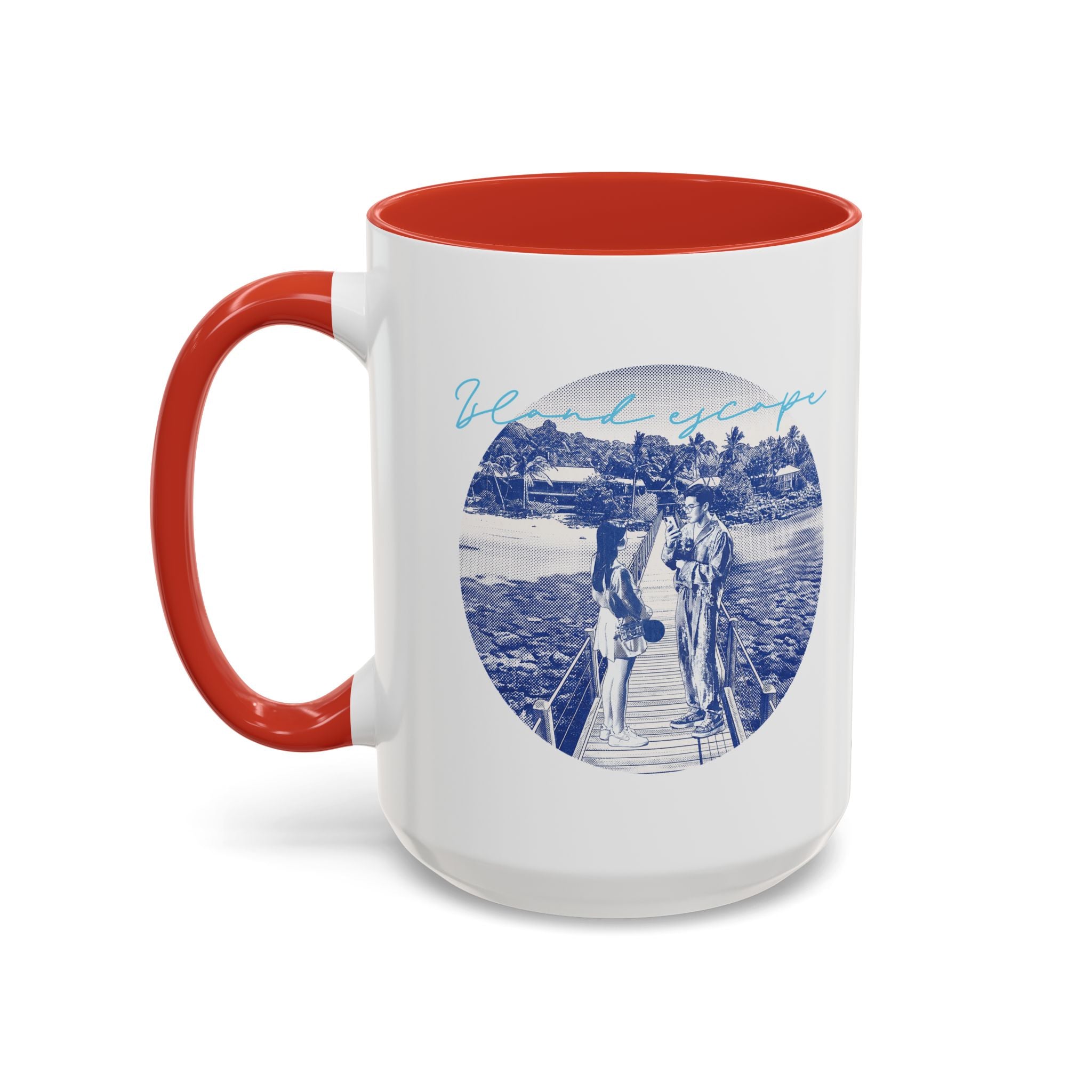 Island Escape Travel Mug - Tropical Beach Coffee Cup for Travelers
