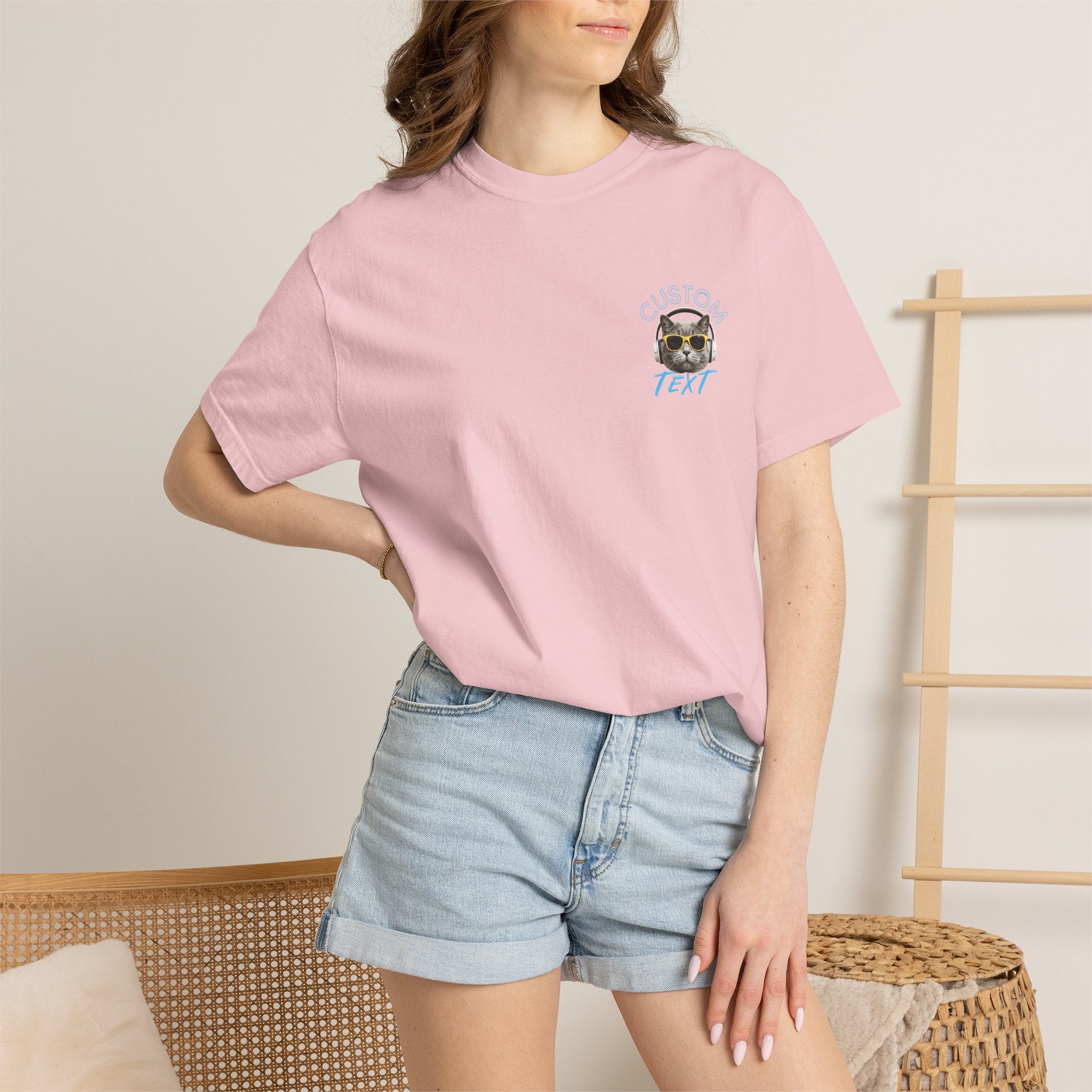 Custom Cat Summer T-Shirt - Funny Chill Cat Tee, Cat Lover Gift