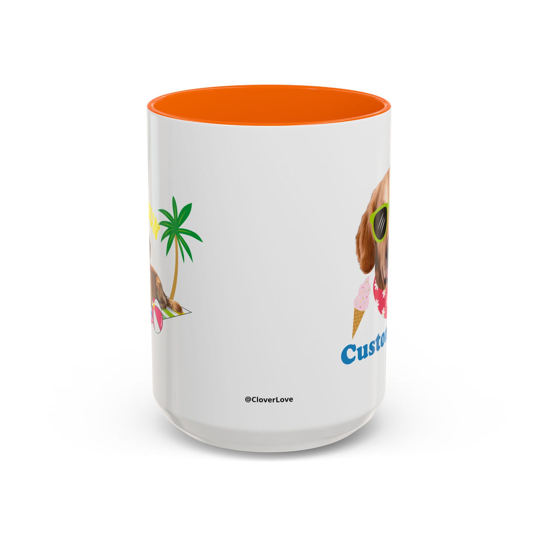 Süße Sommer Hunde-Tasse | Personalisierte Hunde-Foto-Kaffeetasse mit individuellem Text