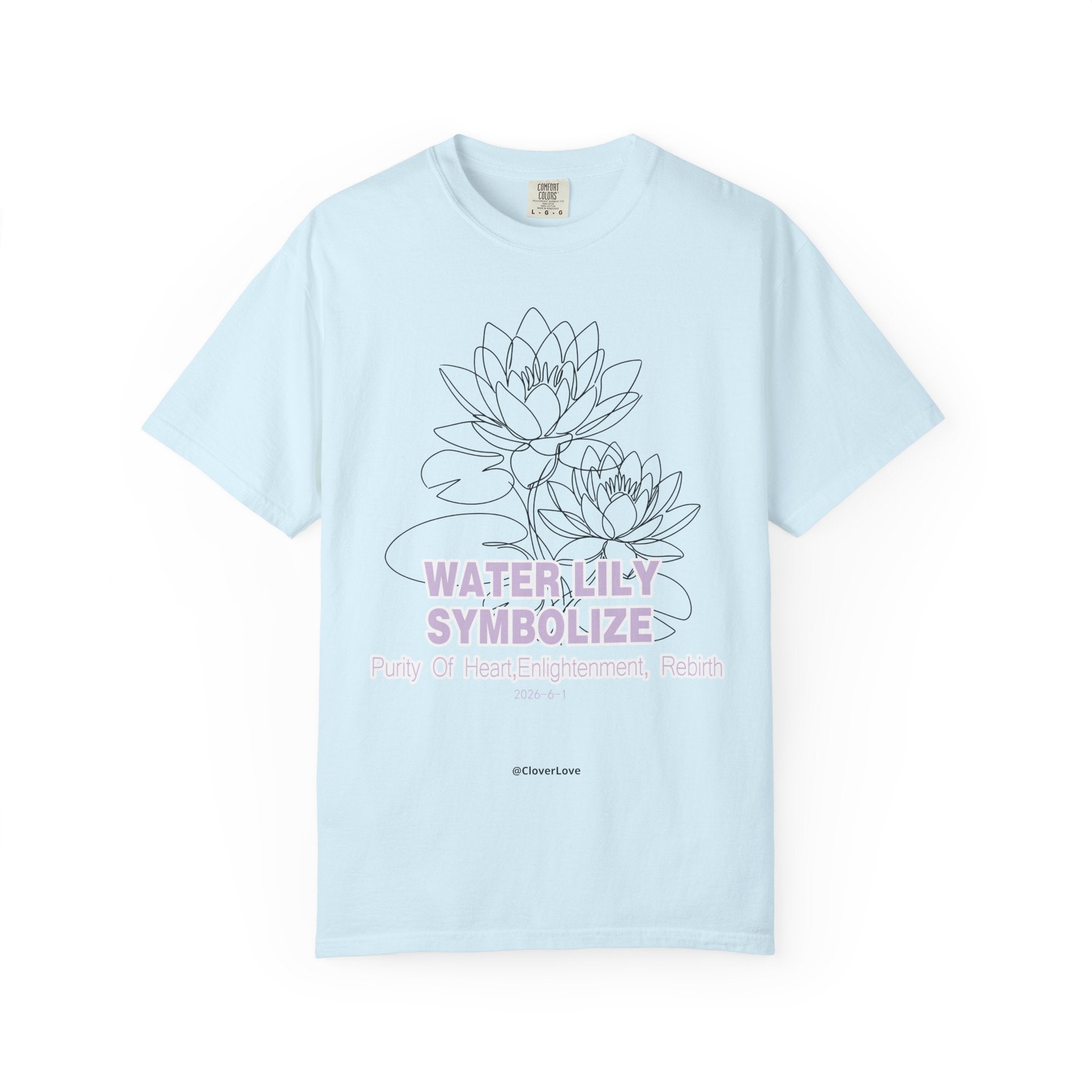 Water Lily Flower T-Shirt - Botanical Graphic Shirt for Flower Lovers