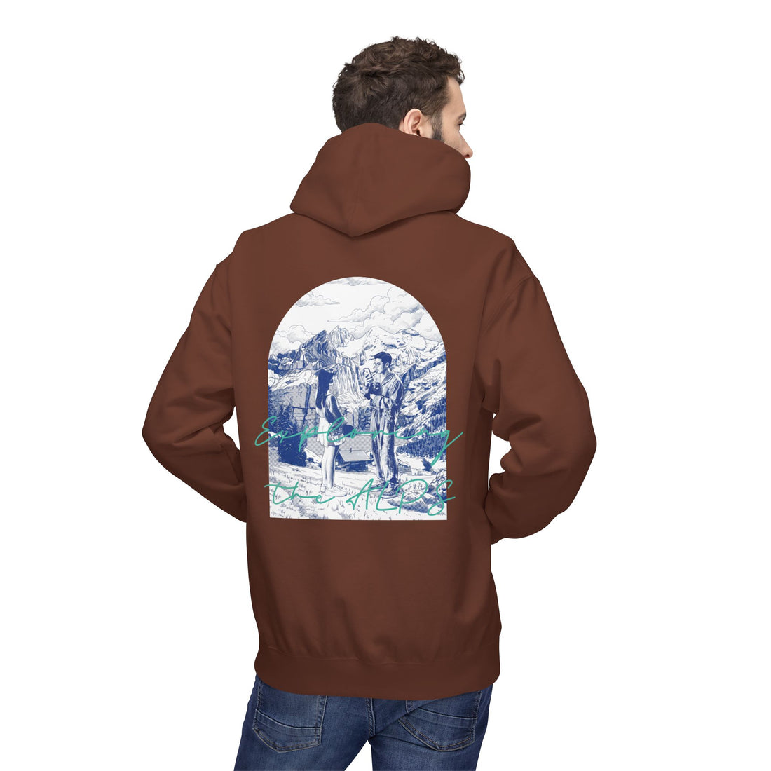 Mountain Travel Hoodie | Adventure Landscape Graphic Pullover