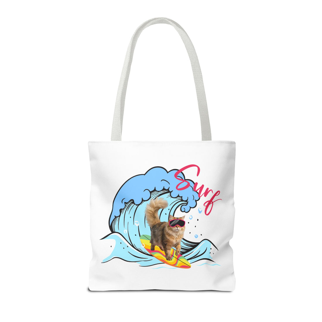 Funny Cat Tote Bag | Custom Pet Photo Shark Summer Bag