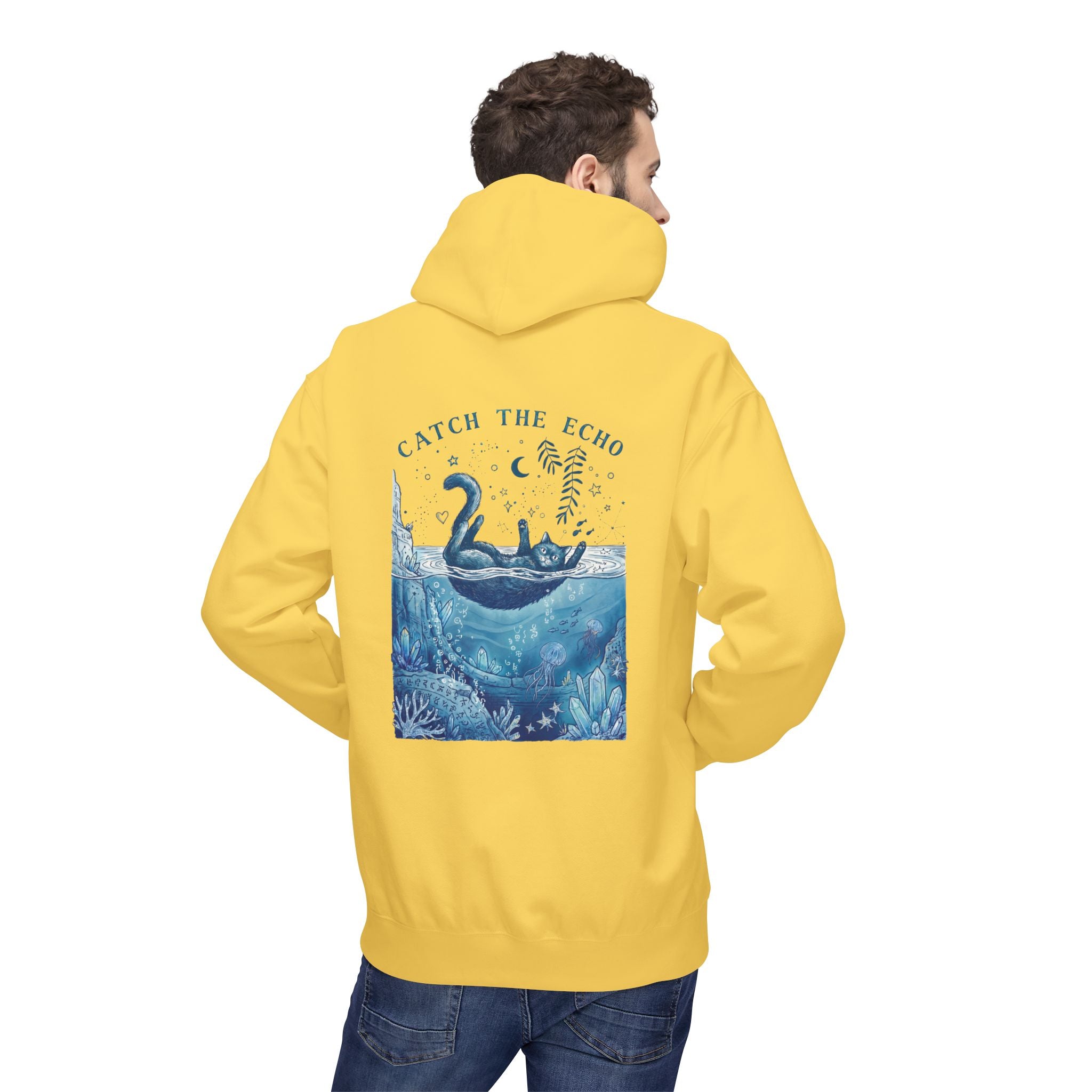 Cat Ocean Adventure Hoodie | Vintage Underwater Graphic Sweatshirt