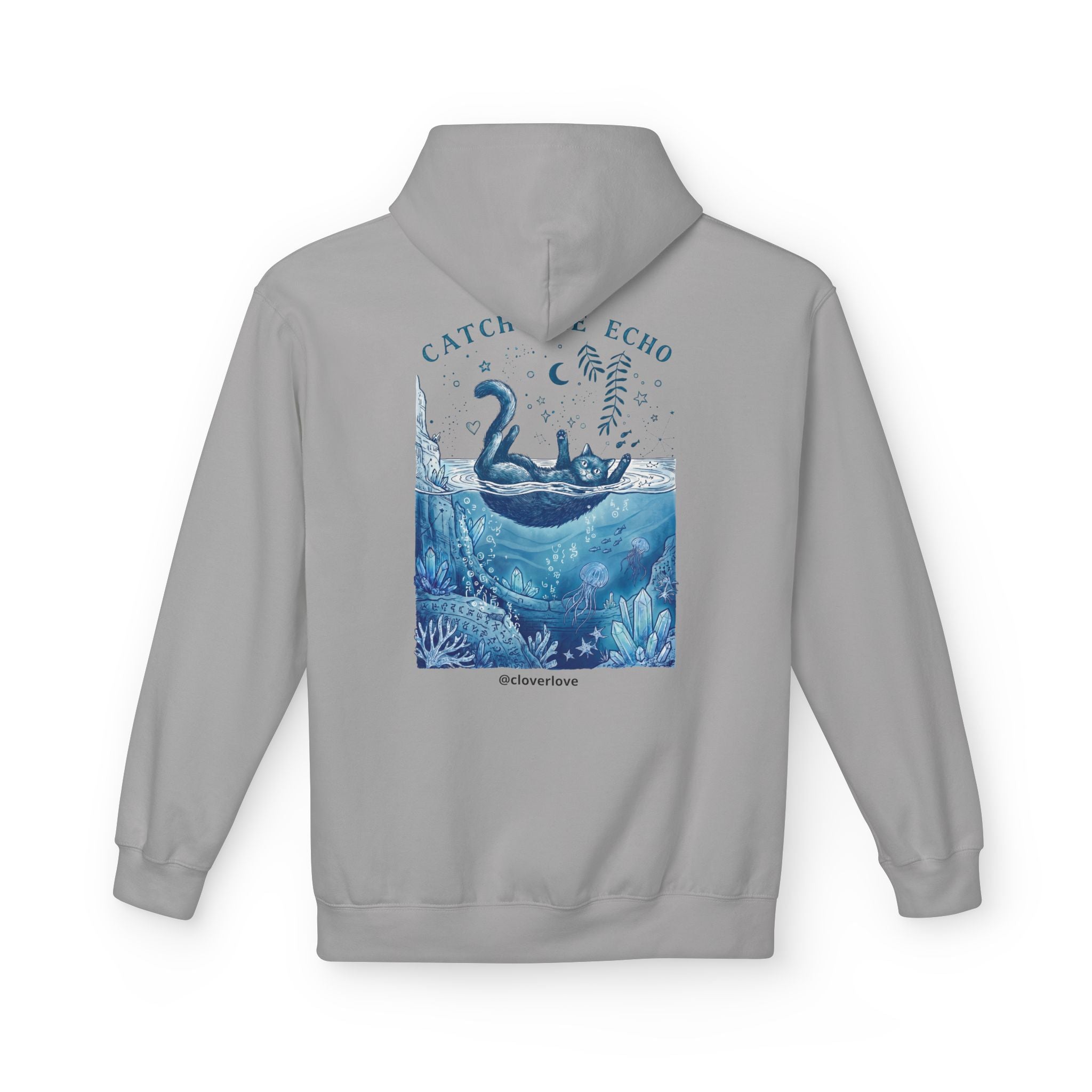 Katzen-Ozean-Abenteuer-Kapuzenpullover | Vintage Unterwasser-Grafik-Sweatshirt