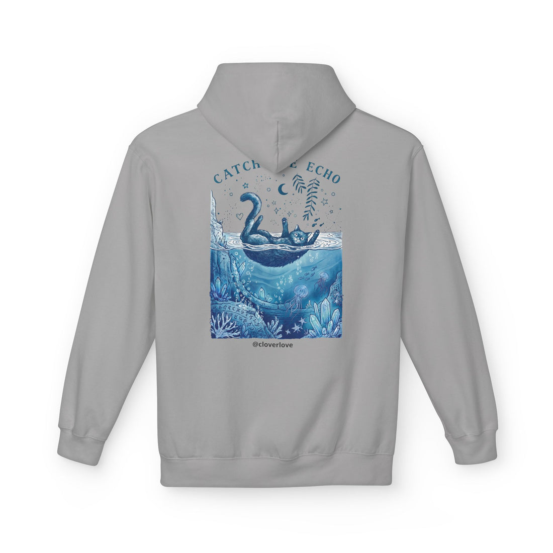 Katzen-Ozean-Abenteuer-Kapuzenpullover | Vintage Unterwasser-Grafik-Sweatshirt
