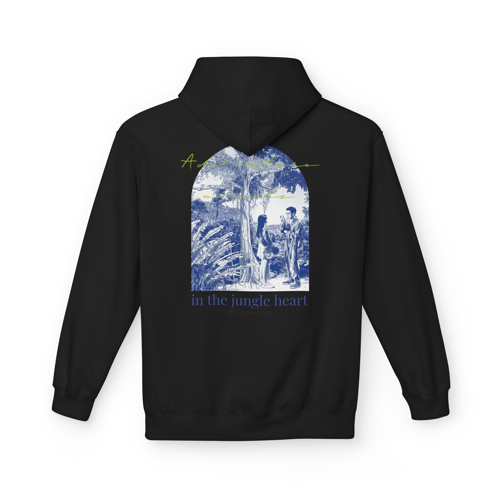 Dschungel-Abenteuer Hoodie – Vintage Tropical Travel Grafik Pullover Sweatshirt