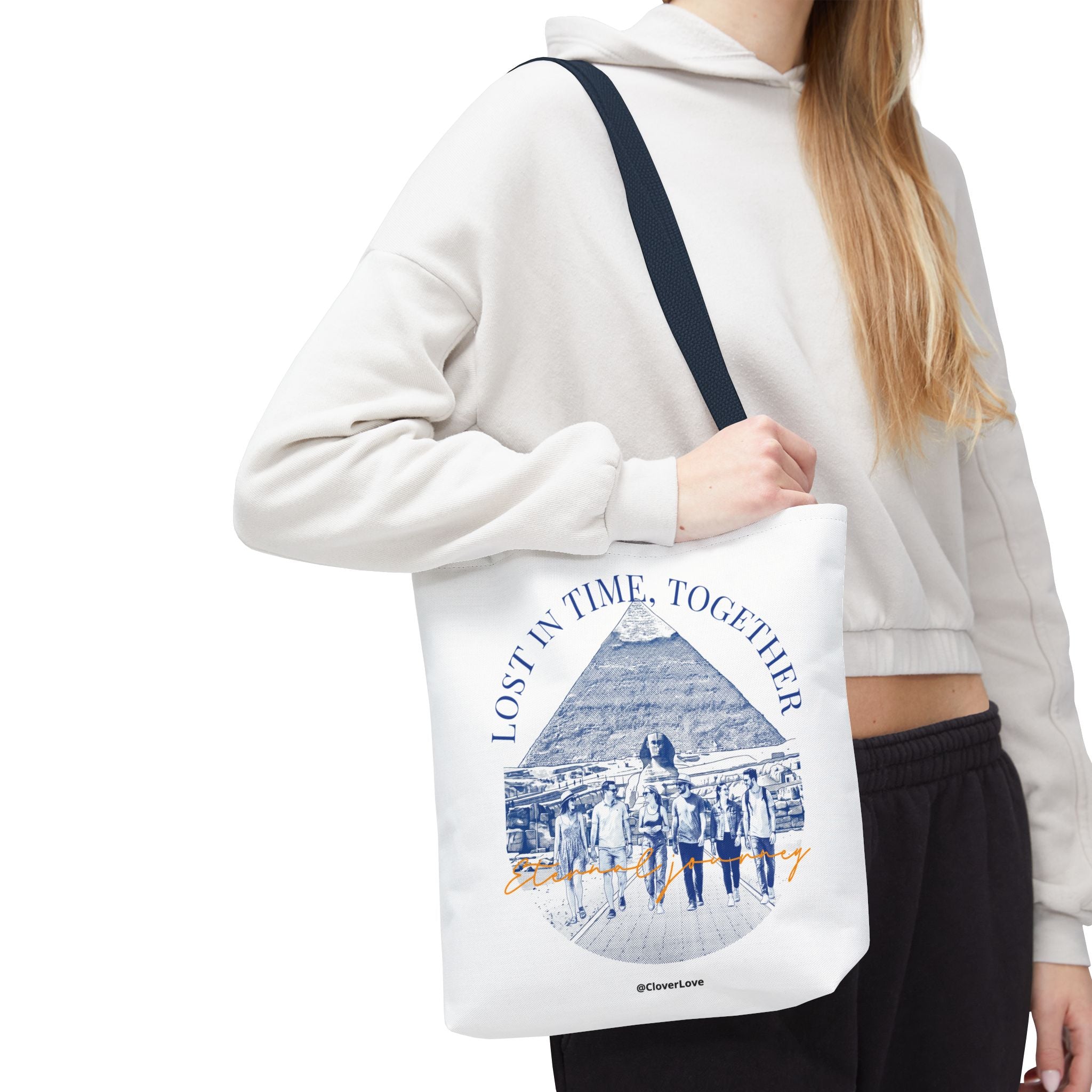 Egypt Pyramid Tote Bag | Vintage Travel Explorer Canvas Bag