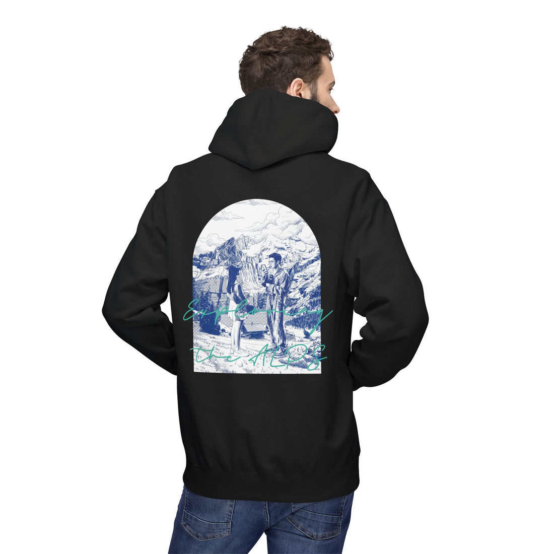 Mountain Travel Hoodie | Adventure Landscape Graphic Pullover